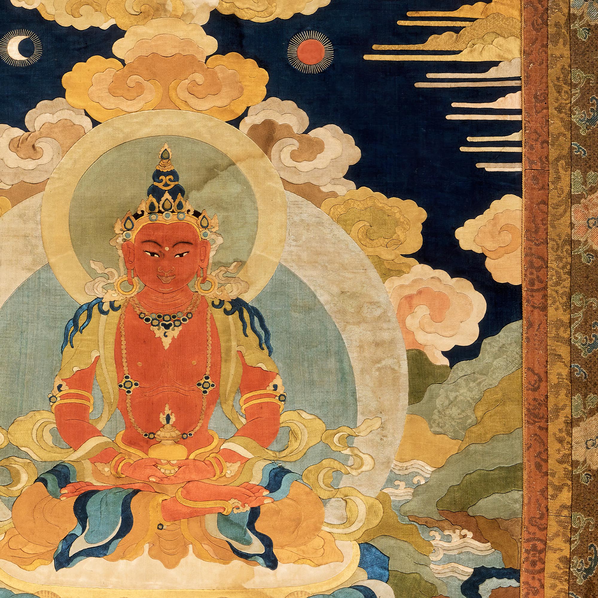 giclee Amitabha (Amitayus), the Bodhisattva of Limitless Life, Tibetan Antique Fine Art Print