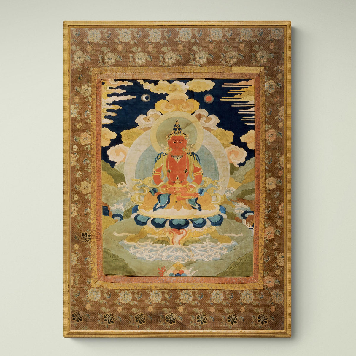 giclee 4&quot;x6&quot; Amitabha (Amitayus), the Bodhisattva of Limitless Life, Tibetan Antique Fine Art Print