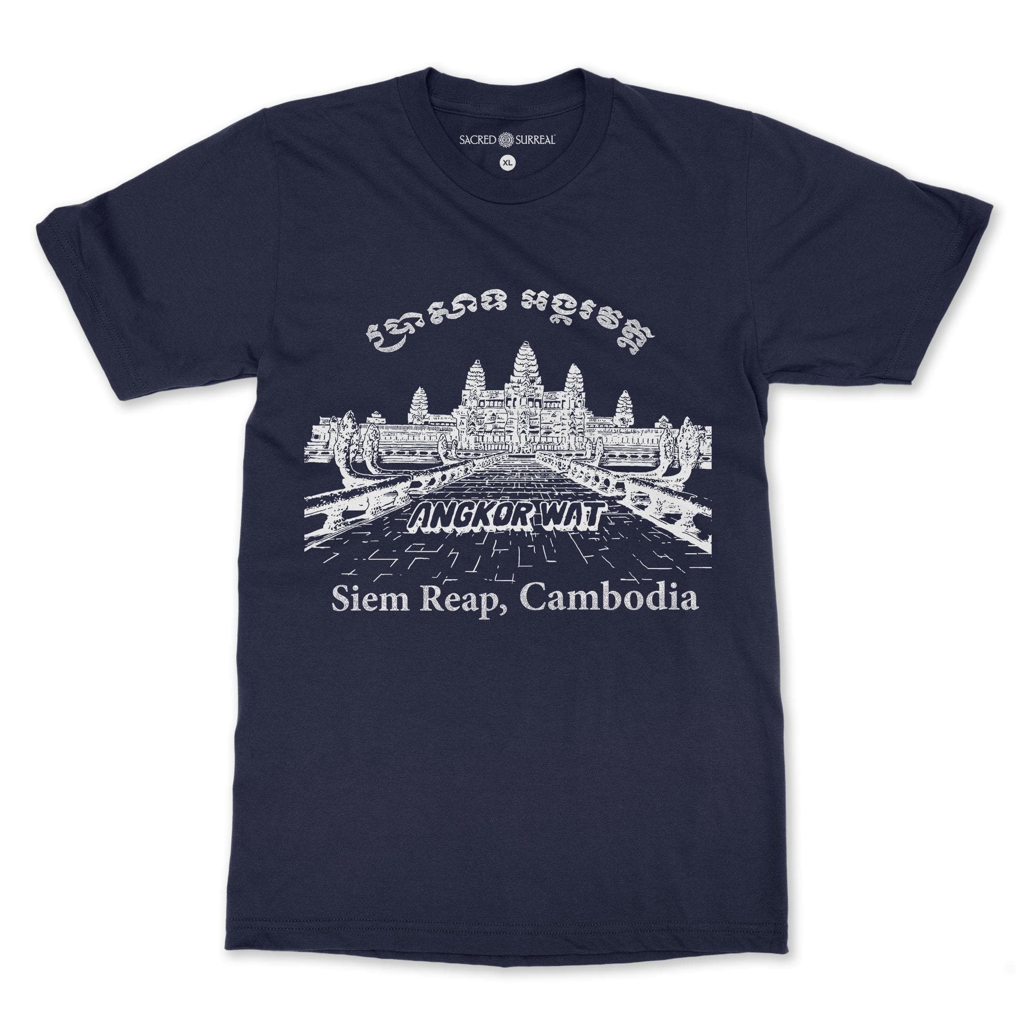 DTG T-Shirt S / Navy Angkor Wat Navy