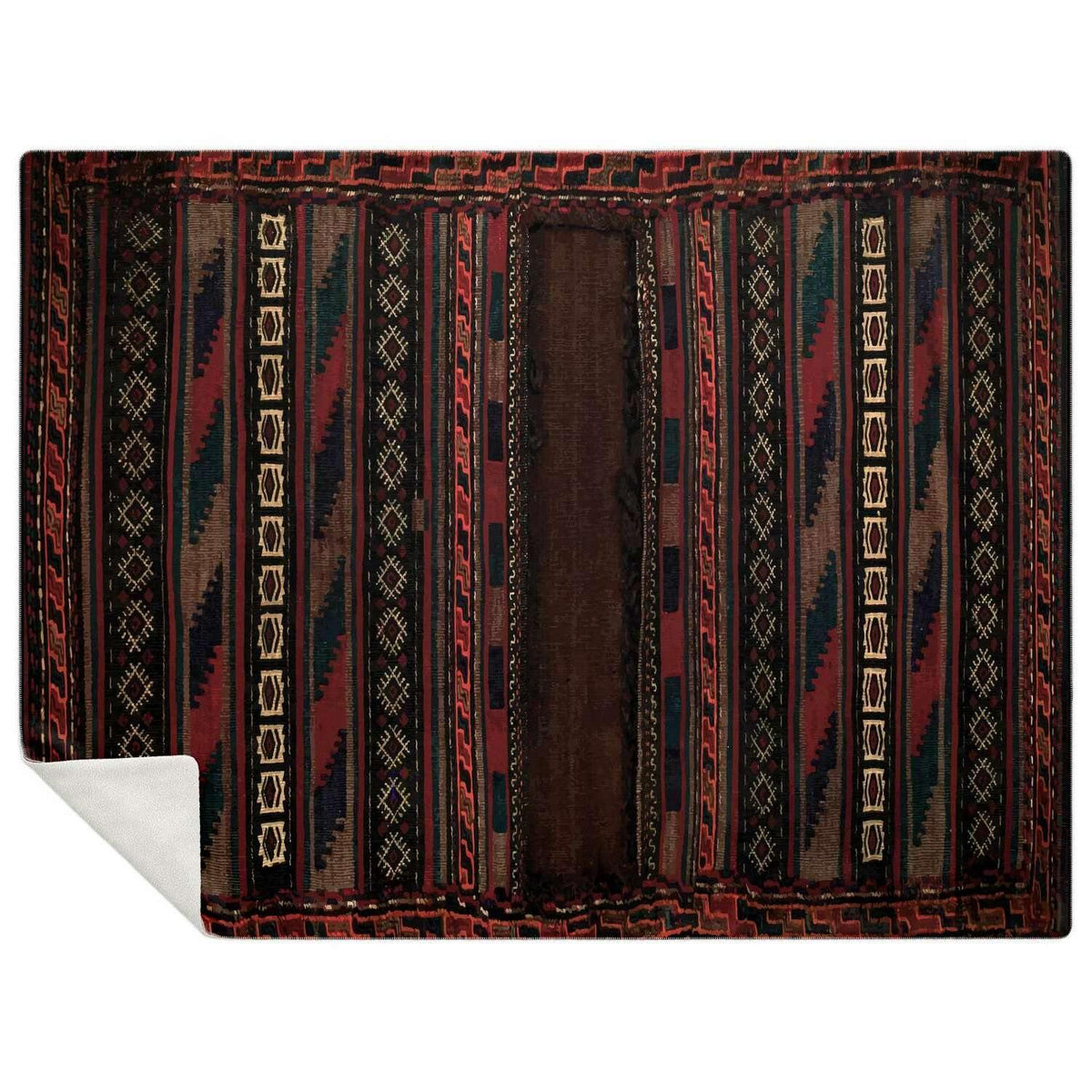 ANTIQUE AFGHAN CAMEL BAG DESIGN | Microfleece Blanket