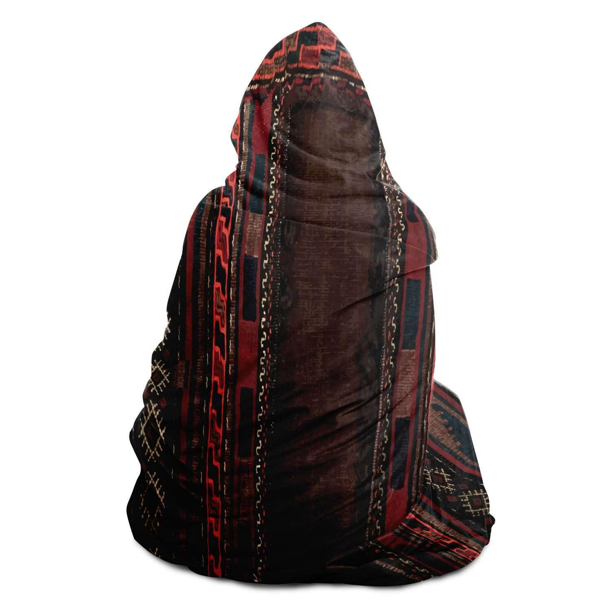 Antique Afghan Camel Bag Hooded Blanket
