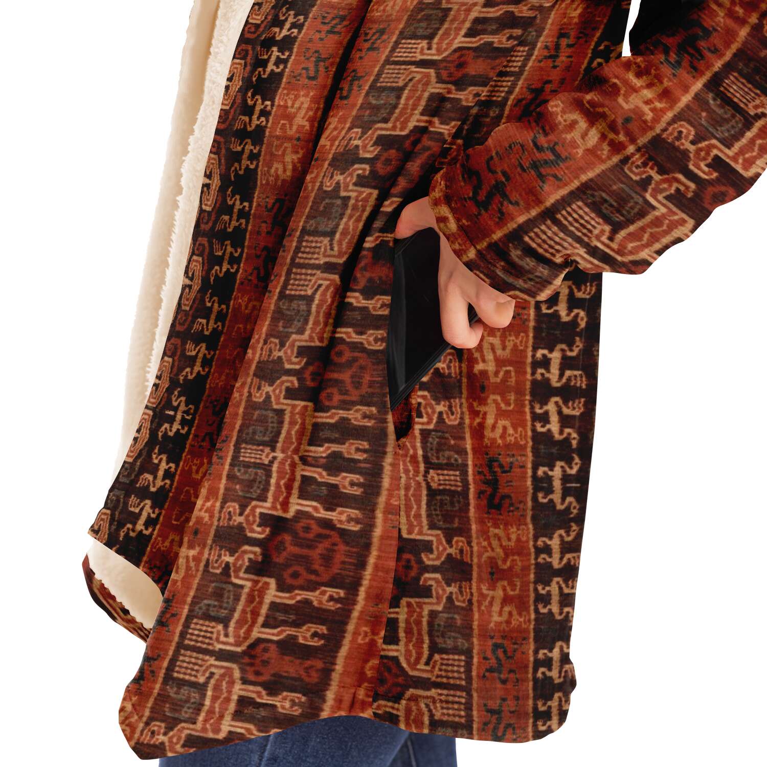 Antique Balinese Batik Unisex Dream Cloak Sacred Surreal