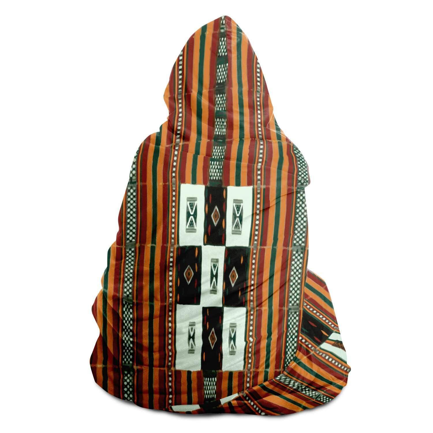 Hooded Blanket - AOP Antique Gao Culture Hooded Blanket, Timbuktu