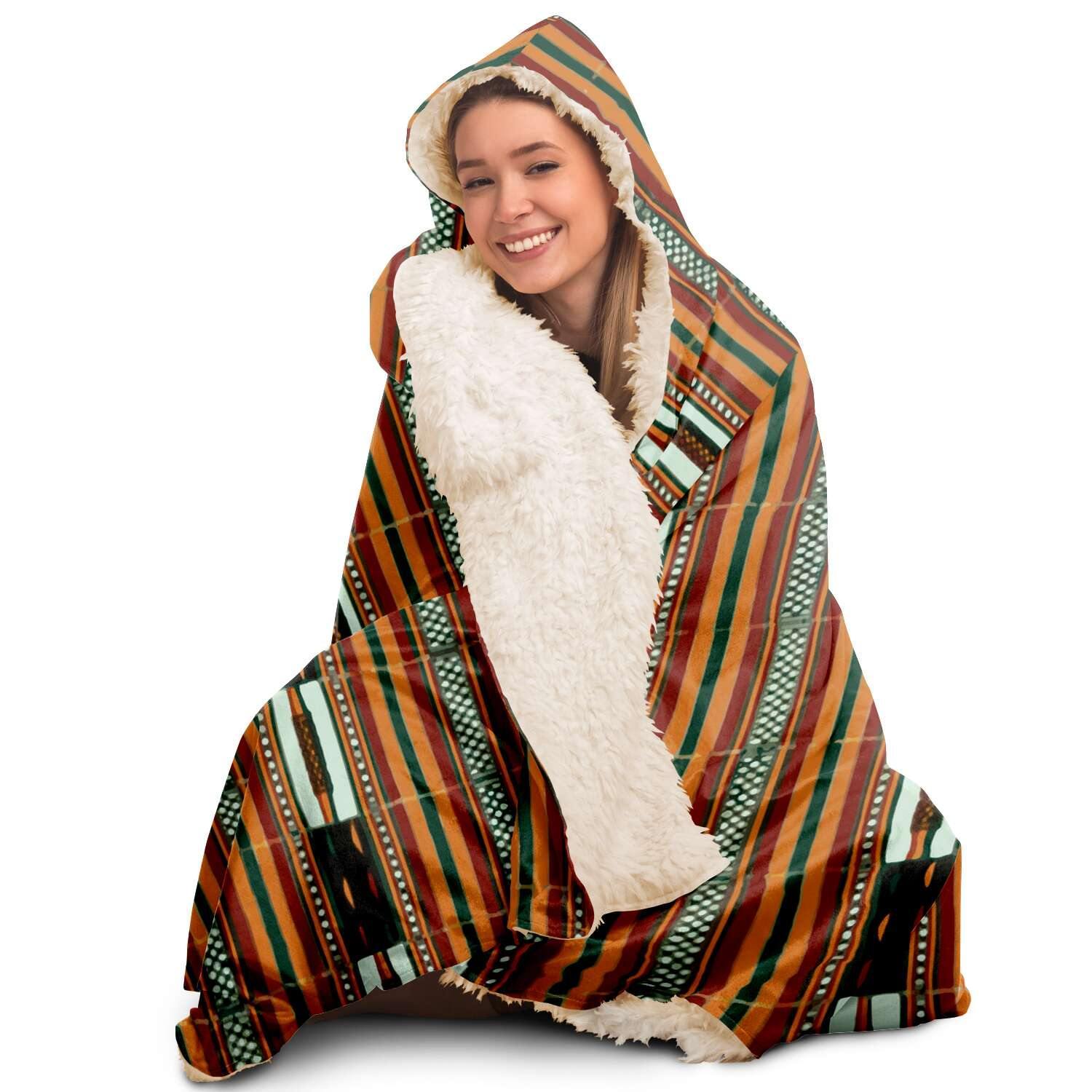 Hooded Blanket - AOP Antique Gao Culture Hooded Blanket, Timbuktu