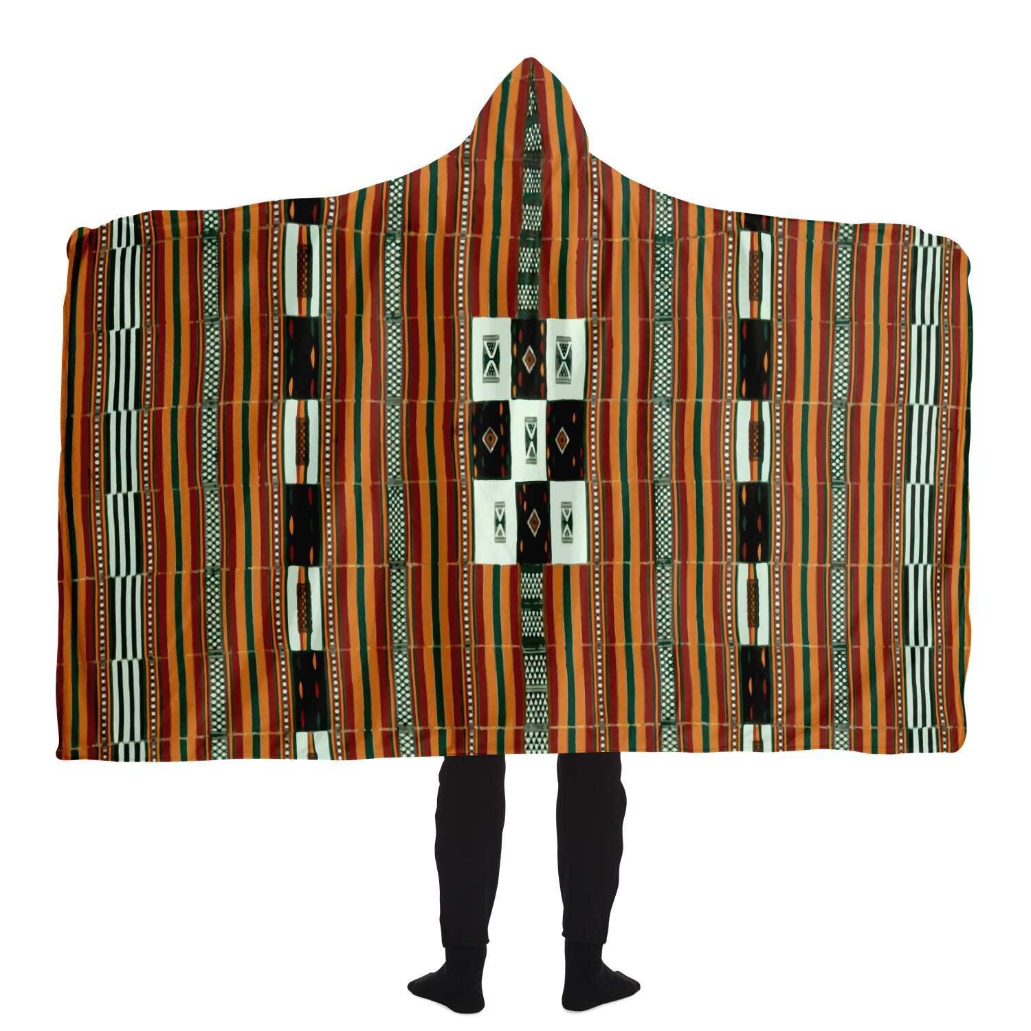Hooded Blanket - AOP Antique Gao Culture Hooded Blanket, Timbuktu