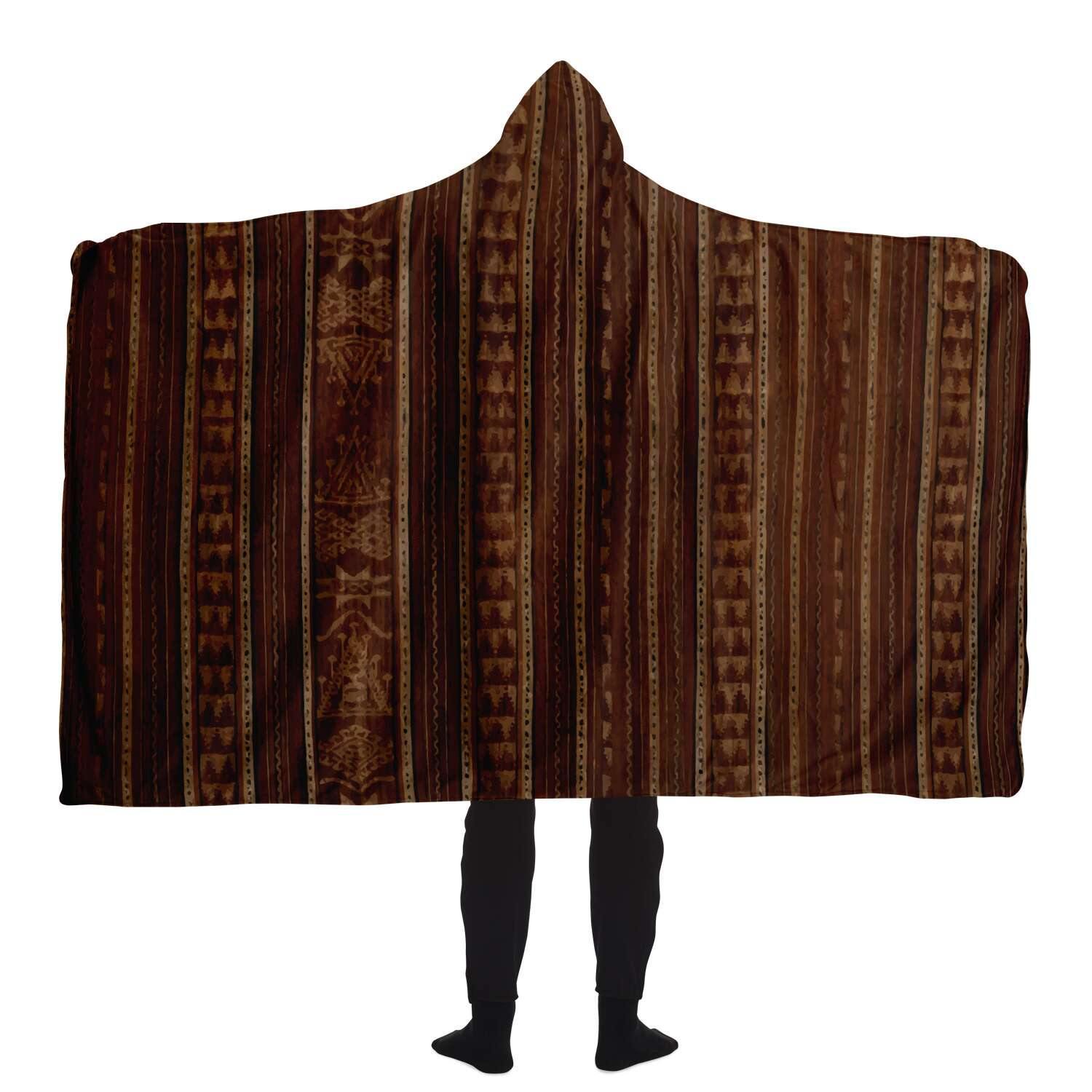 Antique Indonesian Ikat Hooded Blanket