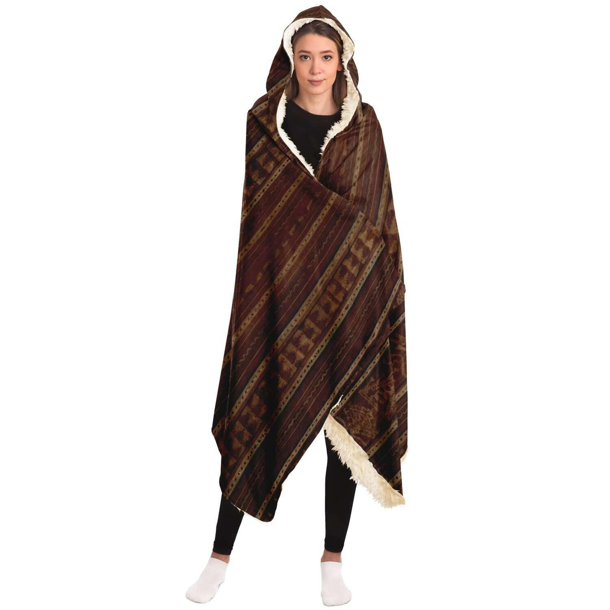 Antique Indonesian Ikat Hooded Blanket