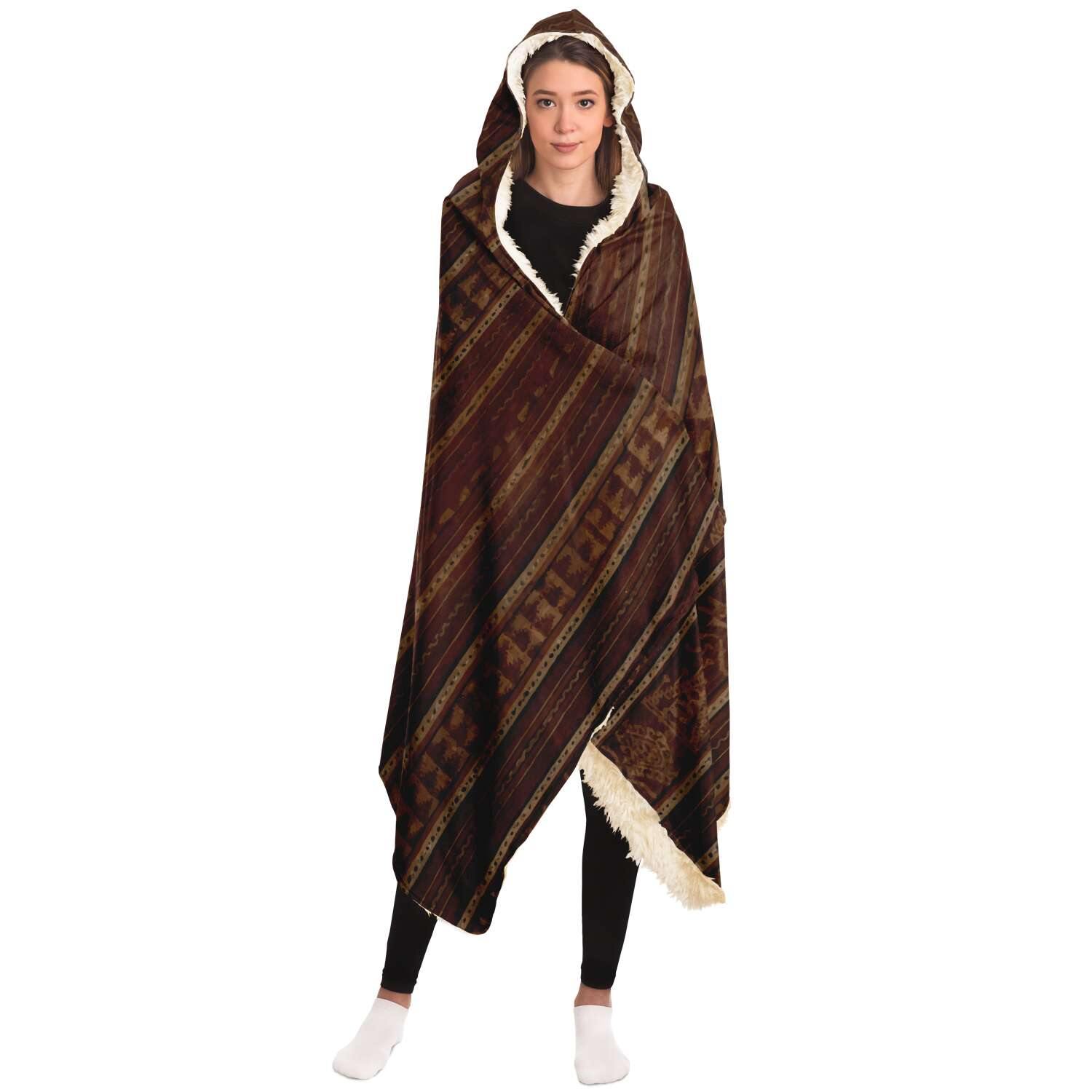 Antique Indonesian Ikat Hooded Blanket