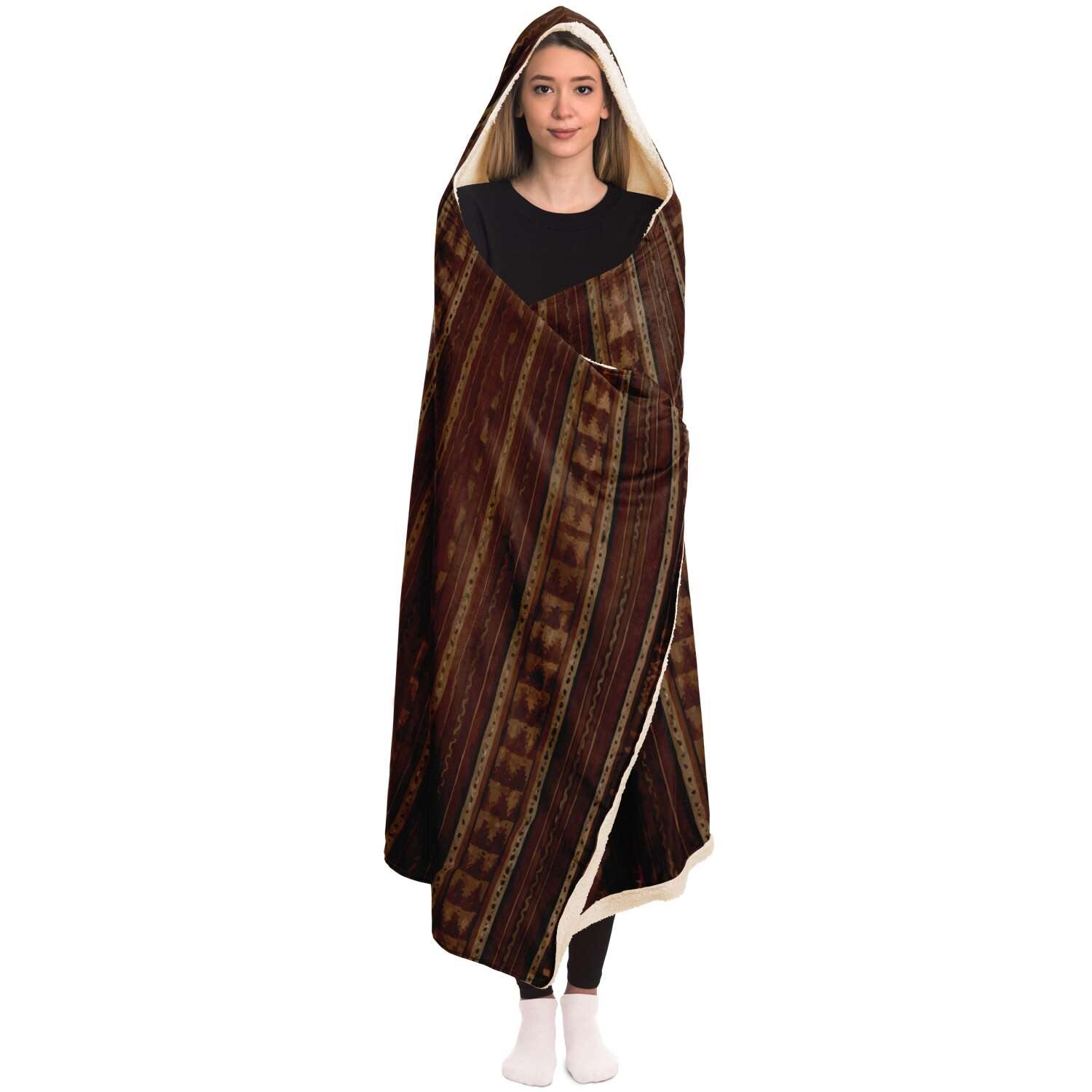 Antique Indonesian Ikat Hooded Blanket