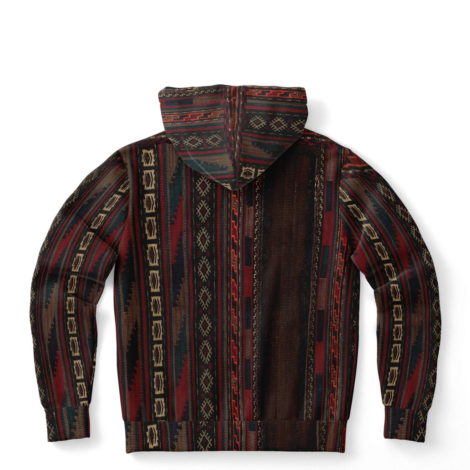 Antique Nomadic Baluch Tribal Saddle Bag Hoodie, Ethnic Boho Hippie Jacket Gift Bohemian Afghan Pullover Unisex Vintage Hoodie