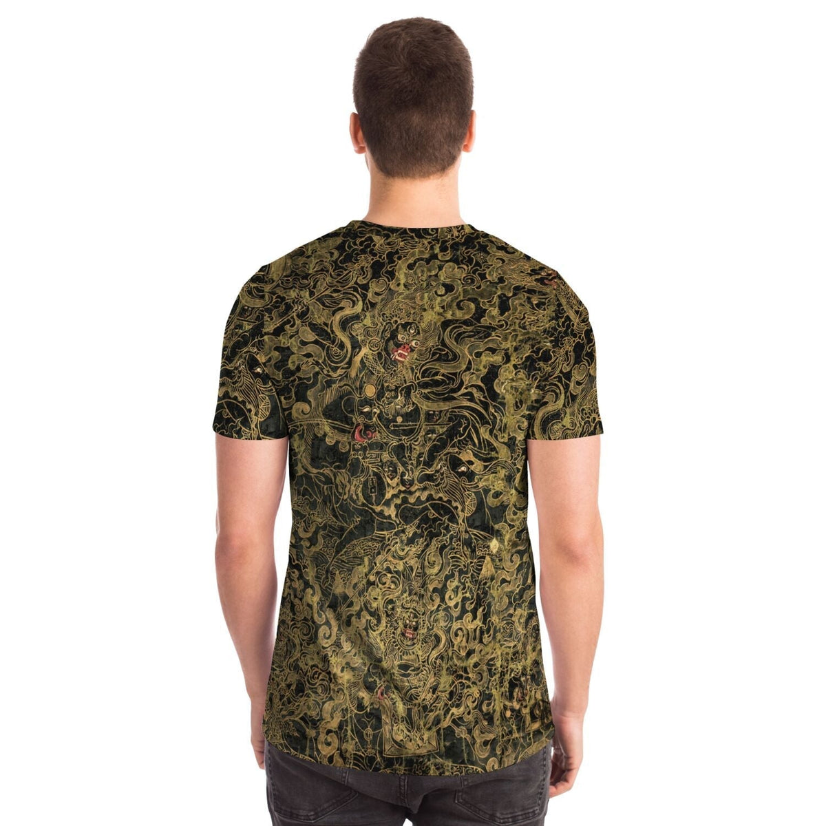 Antique Tibetan Thangka | Vintage Himalayan Sacred Art | Buddhist Meditation Mandala Graphic Art T-Shirt