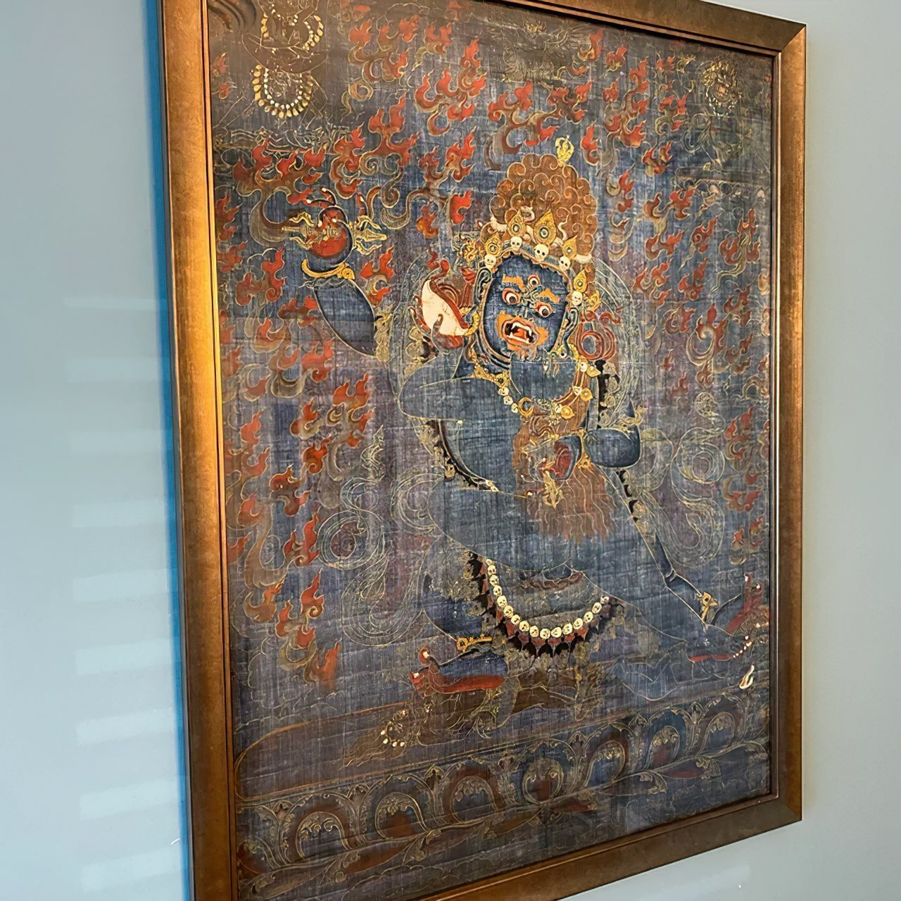 giclee Antique Vishnu, Brahma, Naga, Cosmic Universe Creation Hindu Yoga Yogic Vedic Cosmology Lotus Serpent Fine Art Print