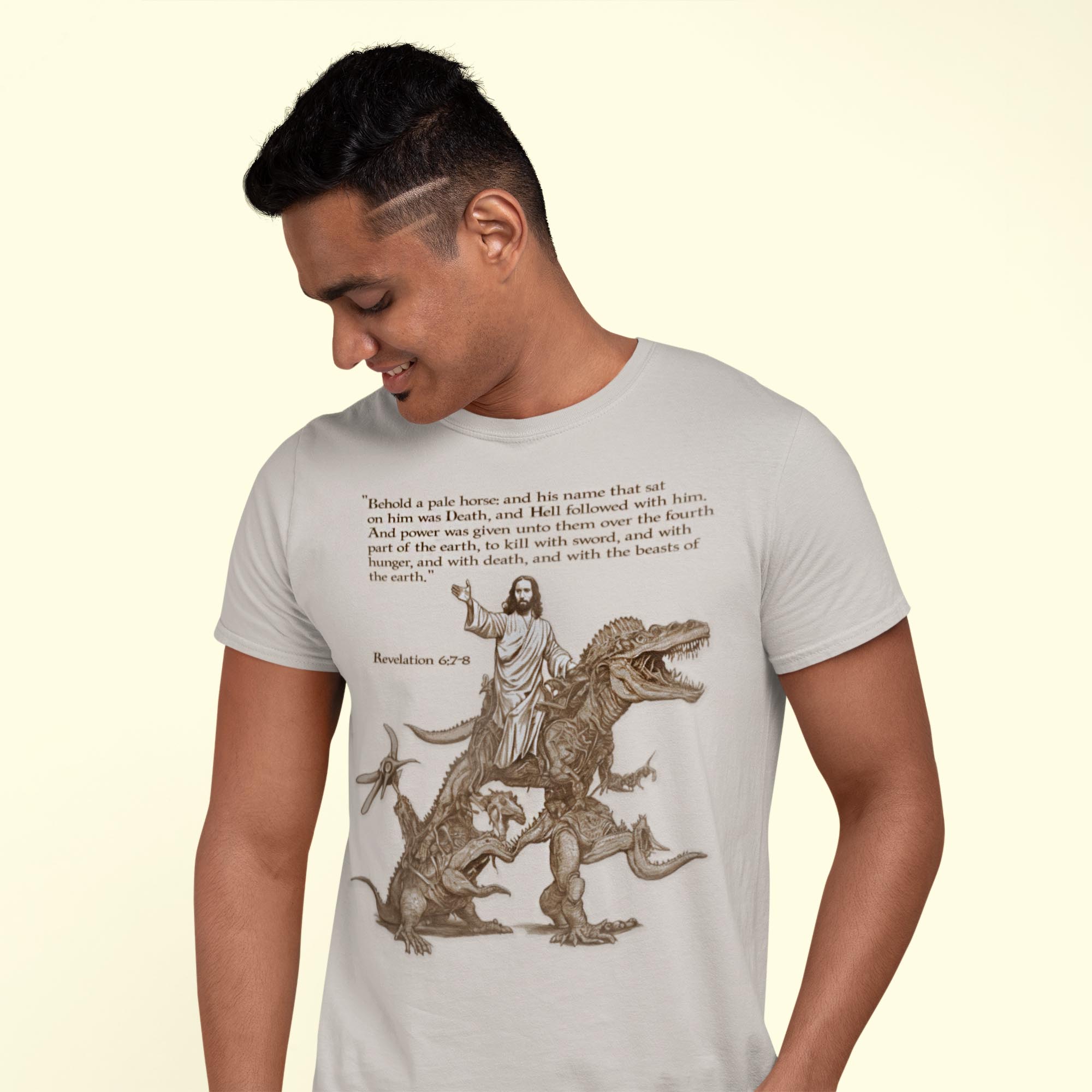 T-Shirts Armageddon: Wrathful Jesus Returns with His Alien Army, The Second Coming, Apocalypse Graphic Art T-Shirt