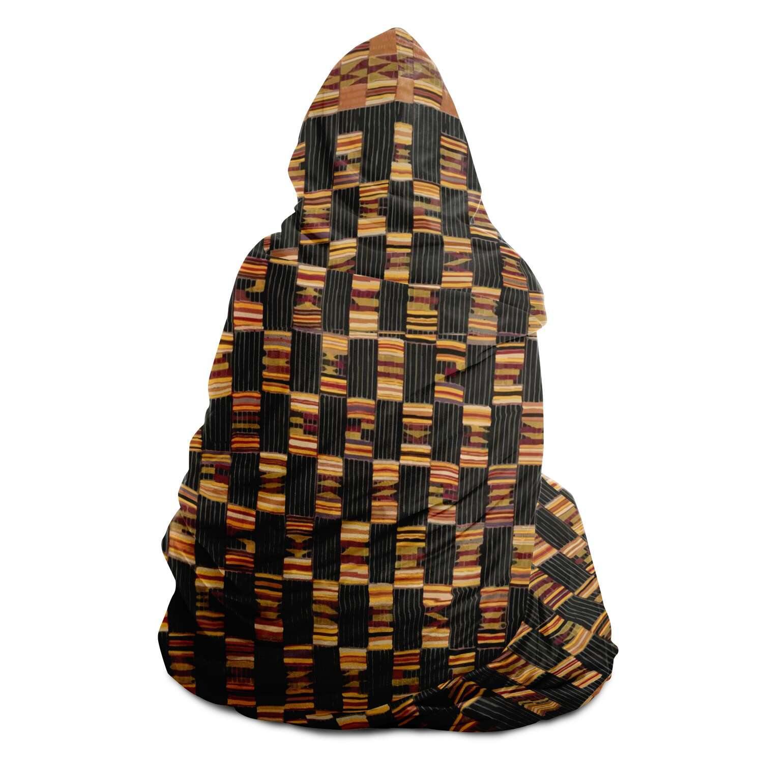 Hooded Blanket - AOP Asante Culture Inspired Hooded Blanket