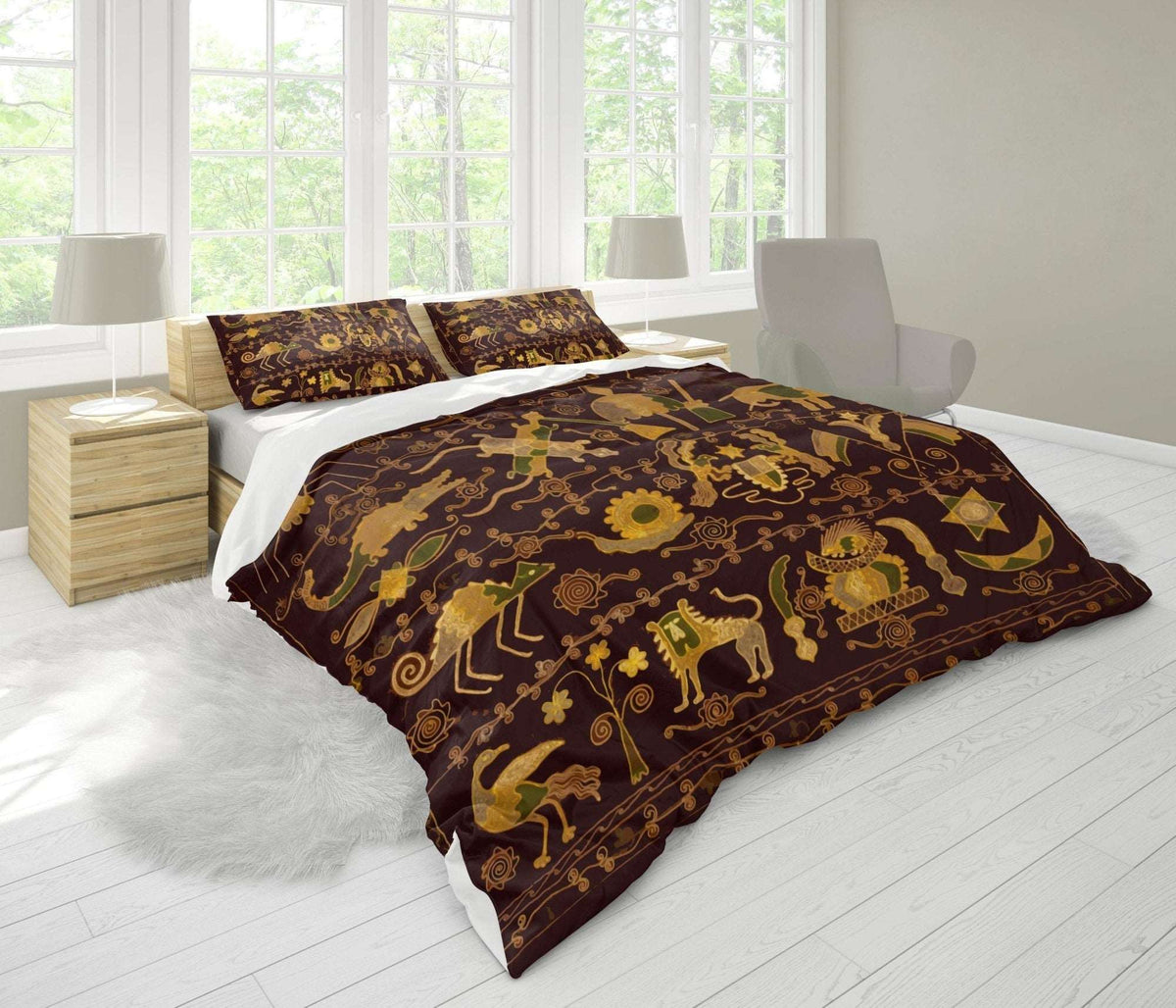 Asante Tribe African Tribal Bedding Set