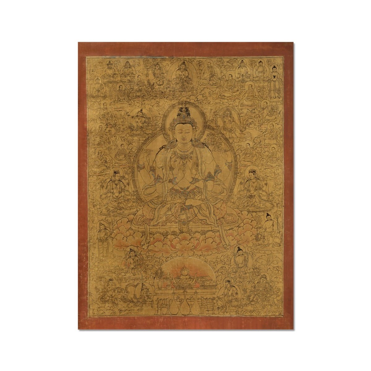 Fine art 6"x8" Avalokiteshvara Buddha of Compassion | Guan Yin, Kuan Yin Bodhisattva | Meditation Mindfulness Yoga Giclee Fine Art Print