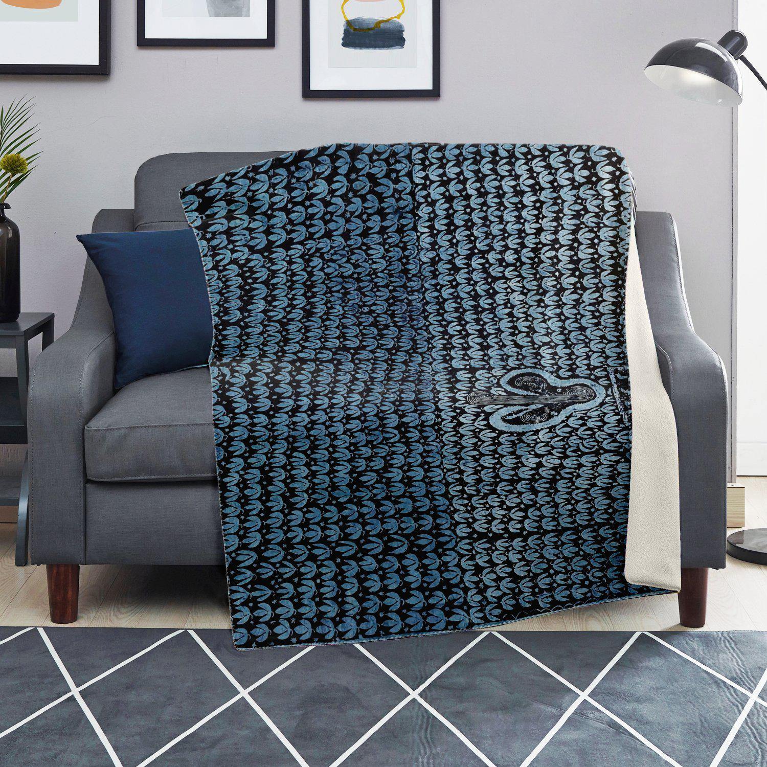 Sherpa Fleece Blanket BAMANA ANTIQUE DESIGN (MALI) | African Fleece Blanket