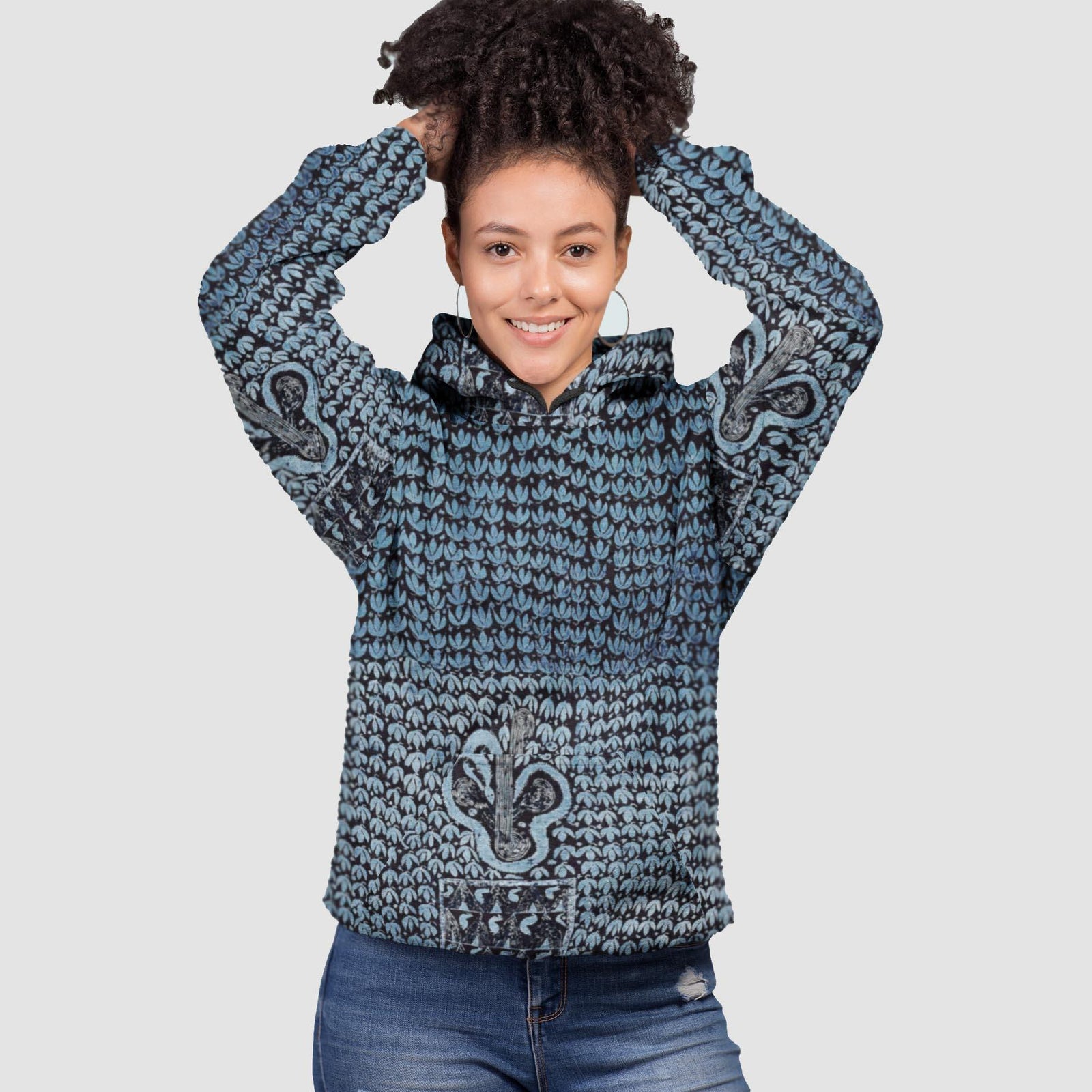 Tribal Hoodie Bamana Design (Mali) |  Unisex Tribal Hoodie