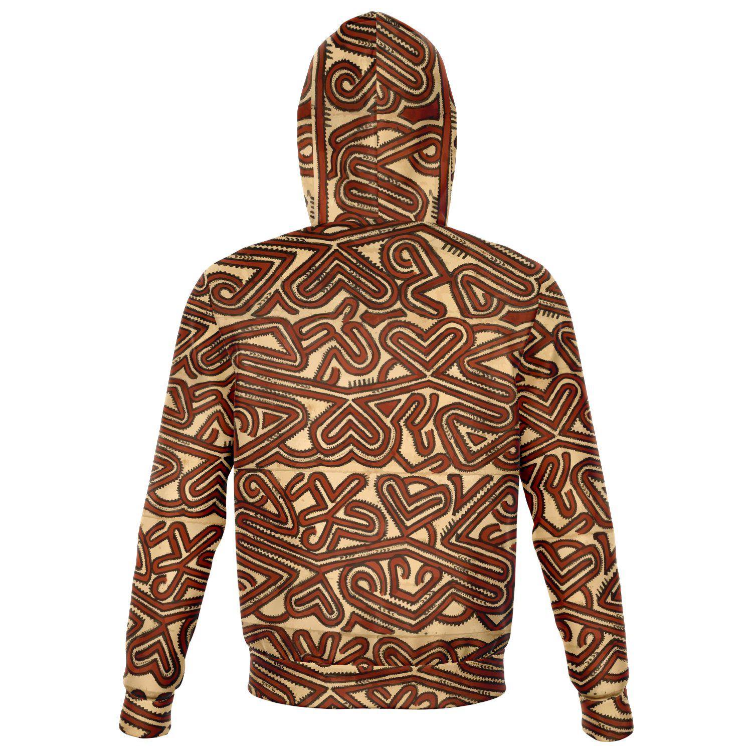 Tribal Hoodie XS Baruga Culture Textile Design (Papua New Guinea) | Tribal Hoodie