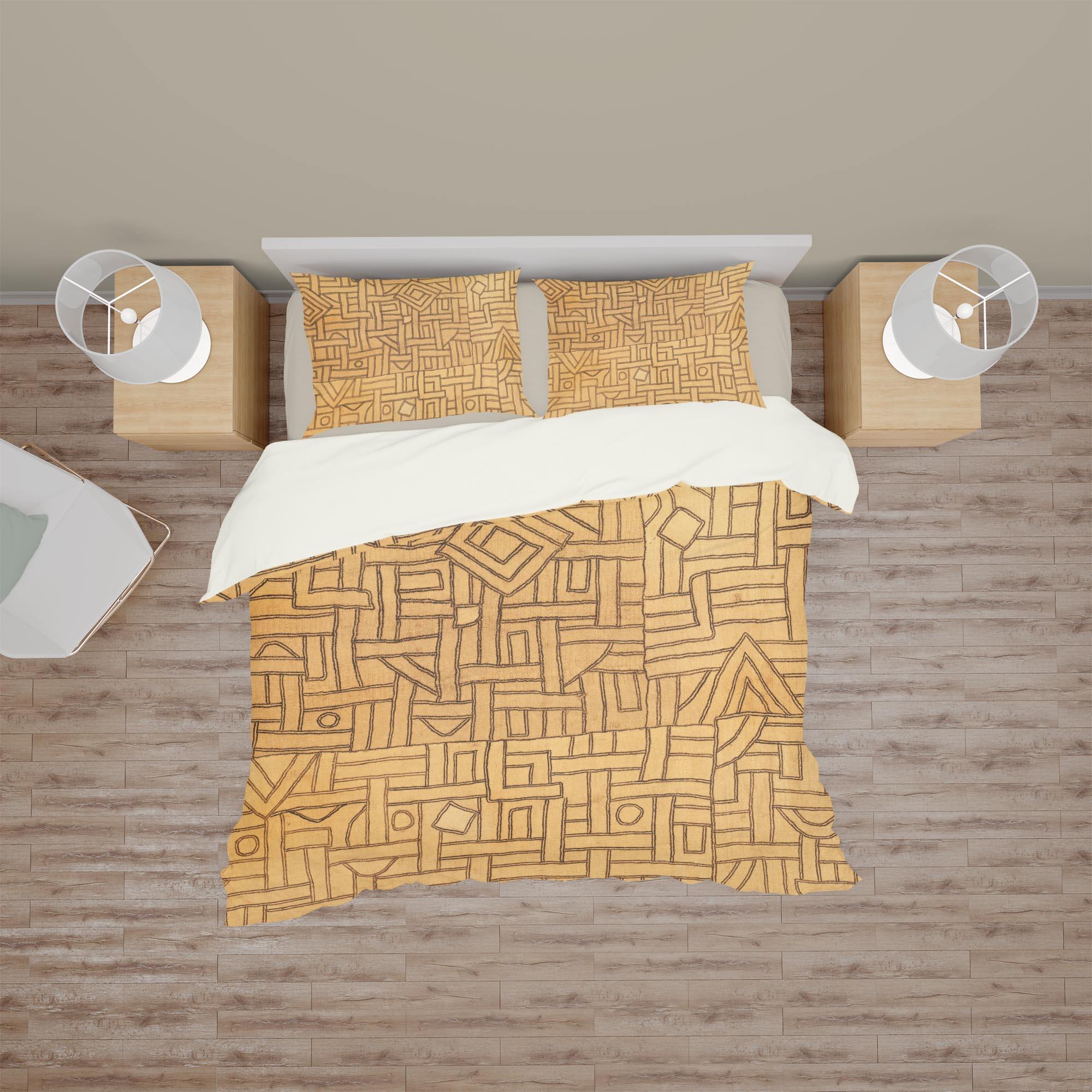 Bedding sets US Full Bedding Set, African Kuba-Cloth Traditional Design