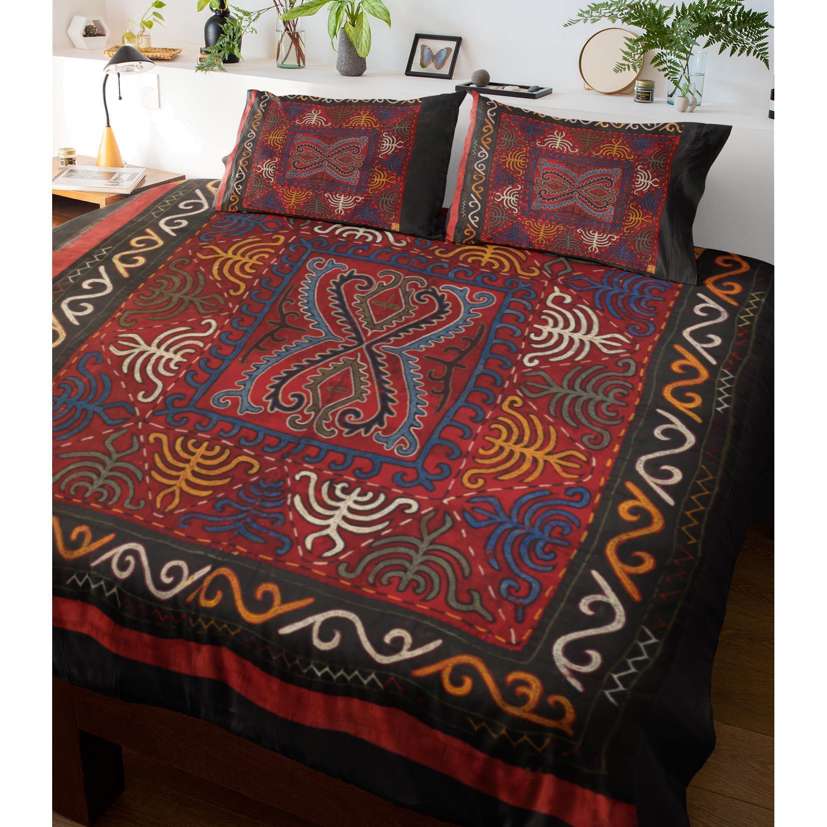 Bedding Set, Antique Kyrgyz Tribal Design (Central Asia)