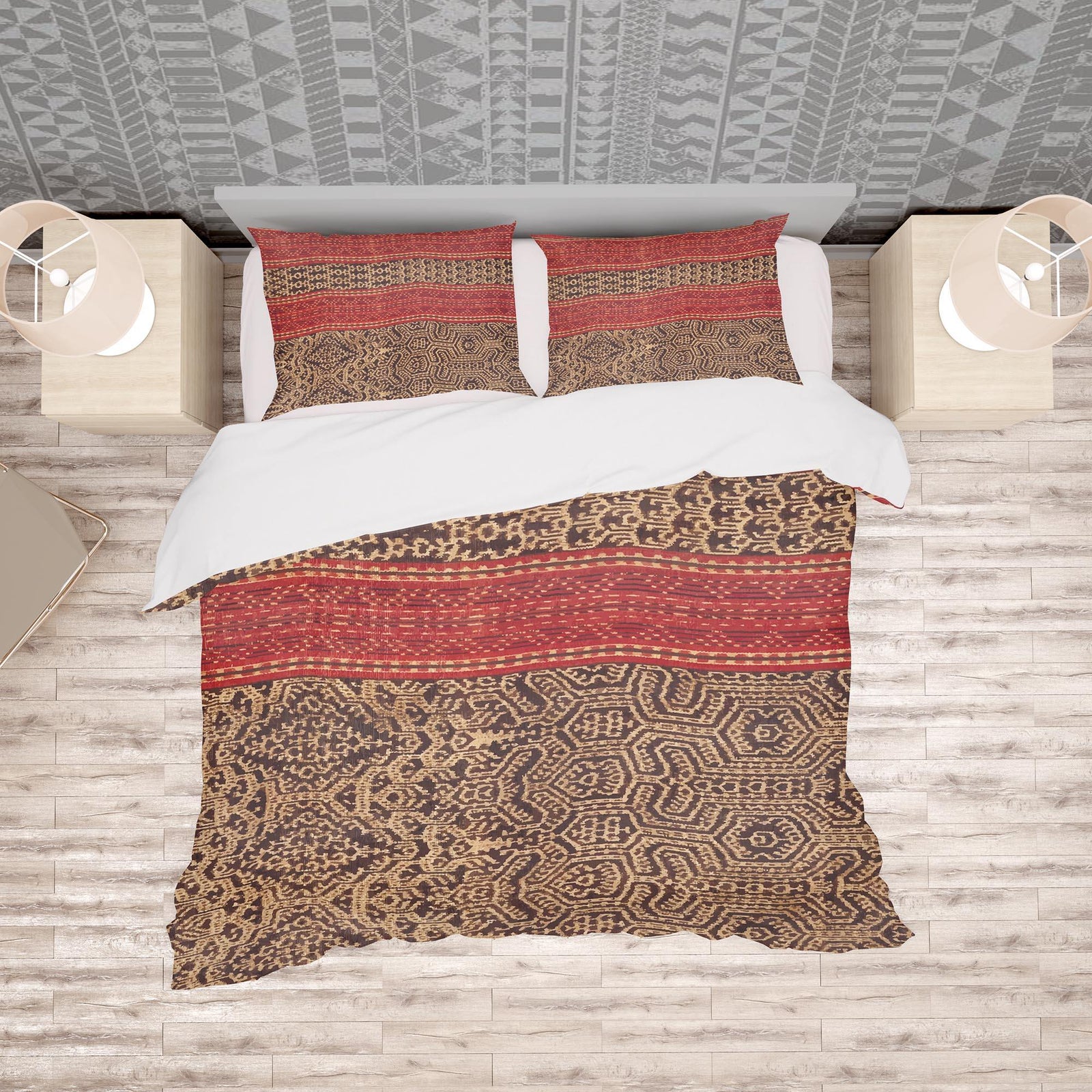 Bedding sets US Full Bedding Set, Dayak Indonesian Ikat Design