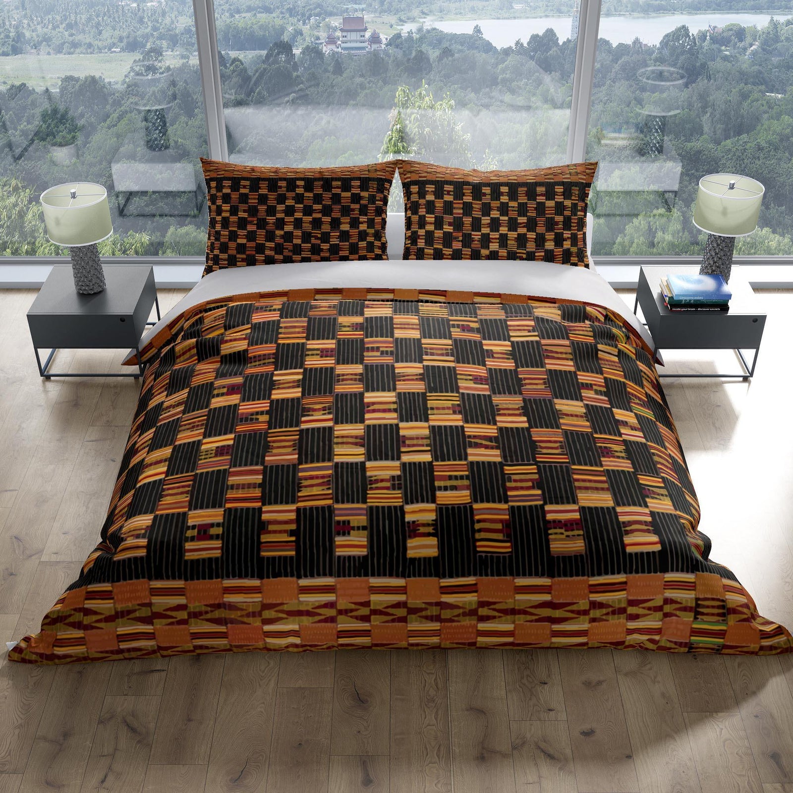 Bedding sets US Full Bedding Set, Kente-Cloth African Inspired Design