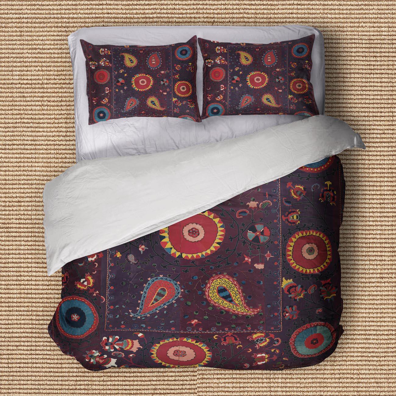 Bedding sets US Full Bedding Set, Suzani Culture Tribal Design