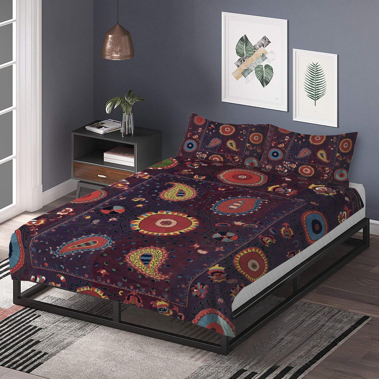 Bedding sets US Full Bedding Set, Suzani Culture Tribal Design