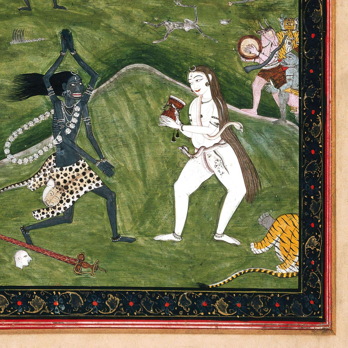 Black Kali Maa, Shiva Eternal Dance | Divine Feminine Shakti Hindu Deity Goddess | Hindu Mythology Fine Art Print