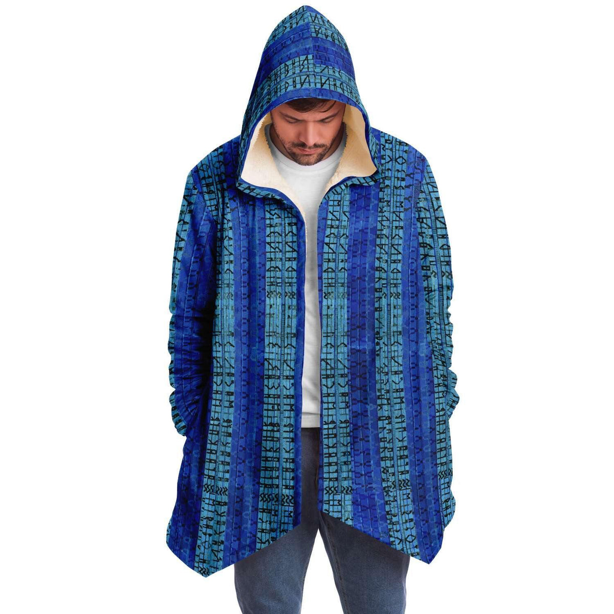 Blue Glitch Modern Cloak