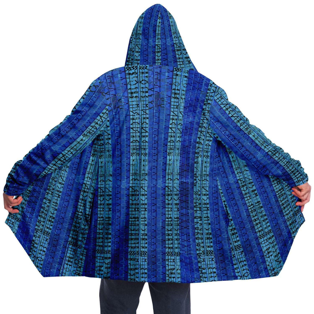 Blue Glitch Modern Cloak