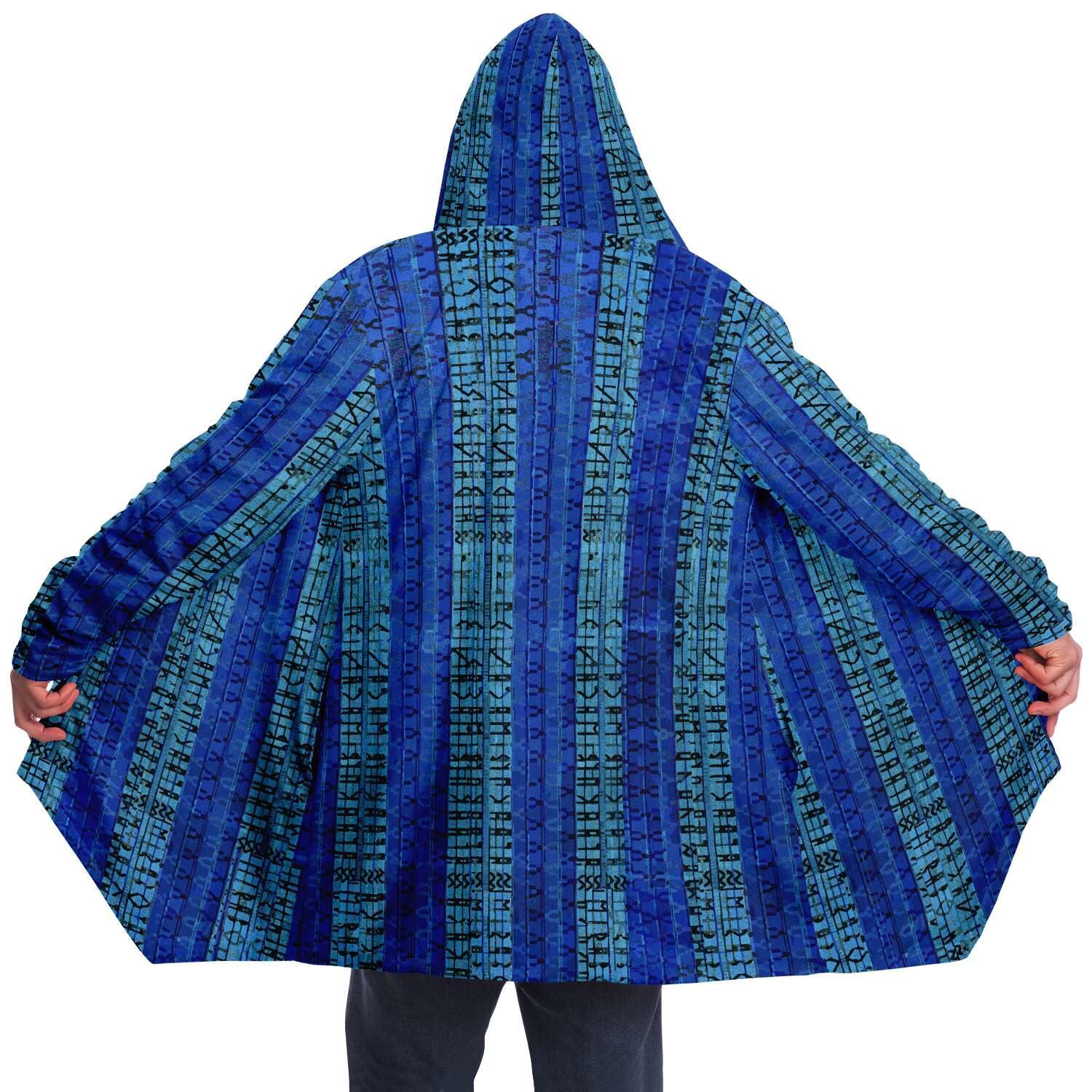 Blue Glitch Modern Cloak