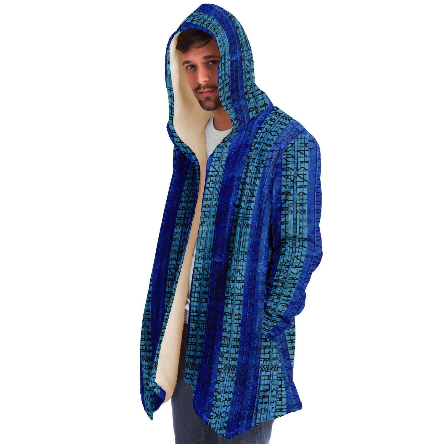 Blue Glitch Modern Cloak