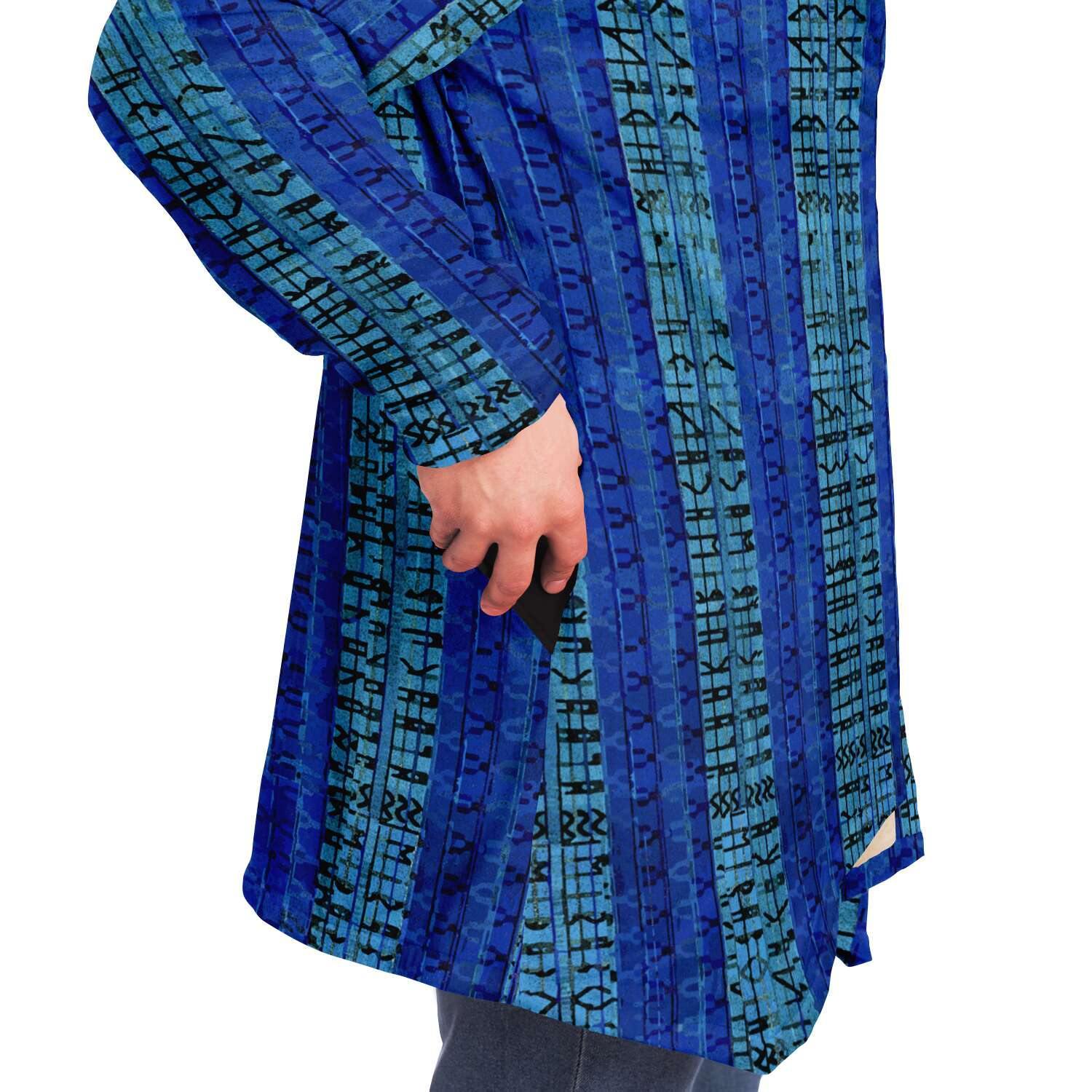 Blue Glitch Modern Cloak
