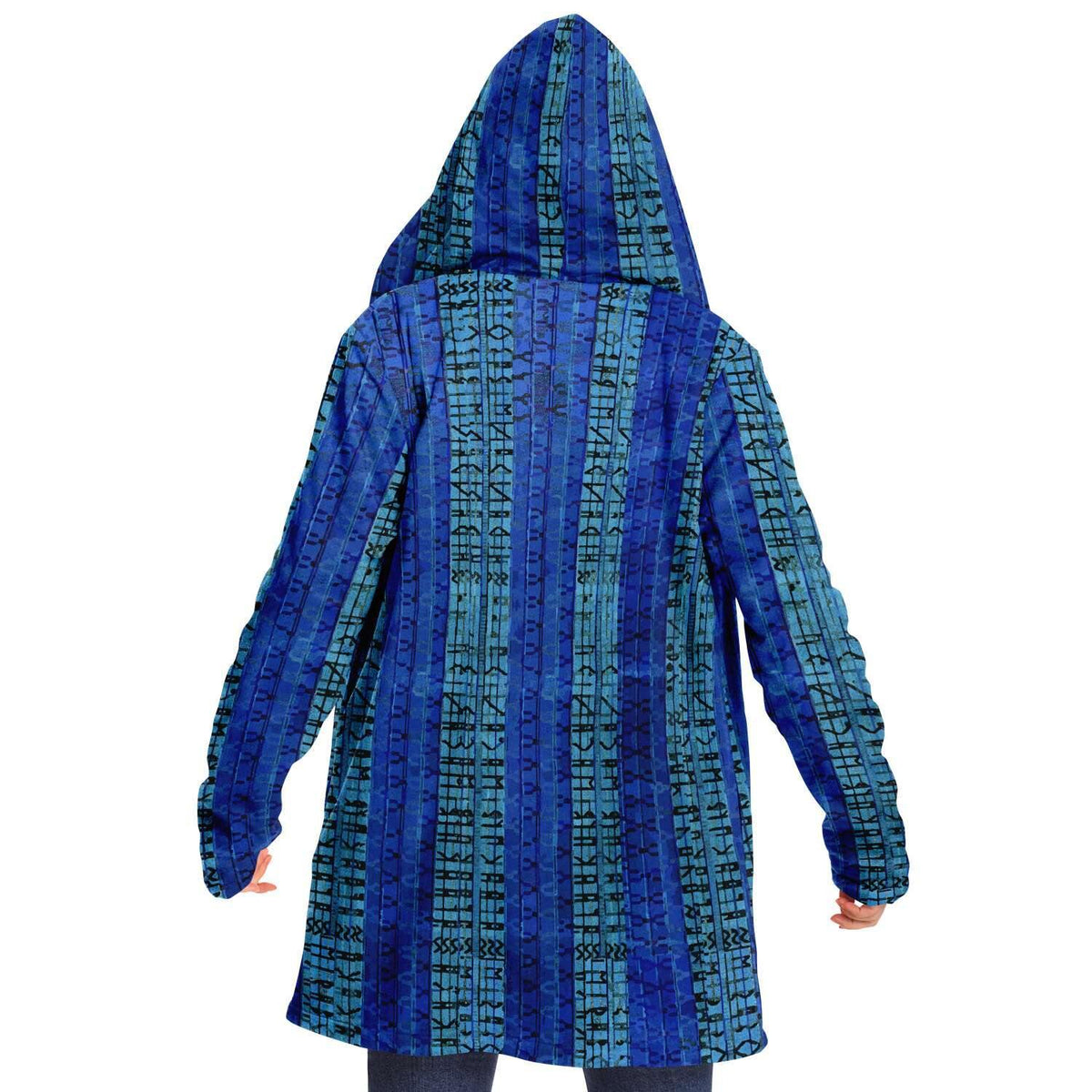 Blue Glitch Modern Cloak