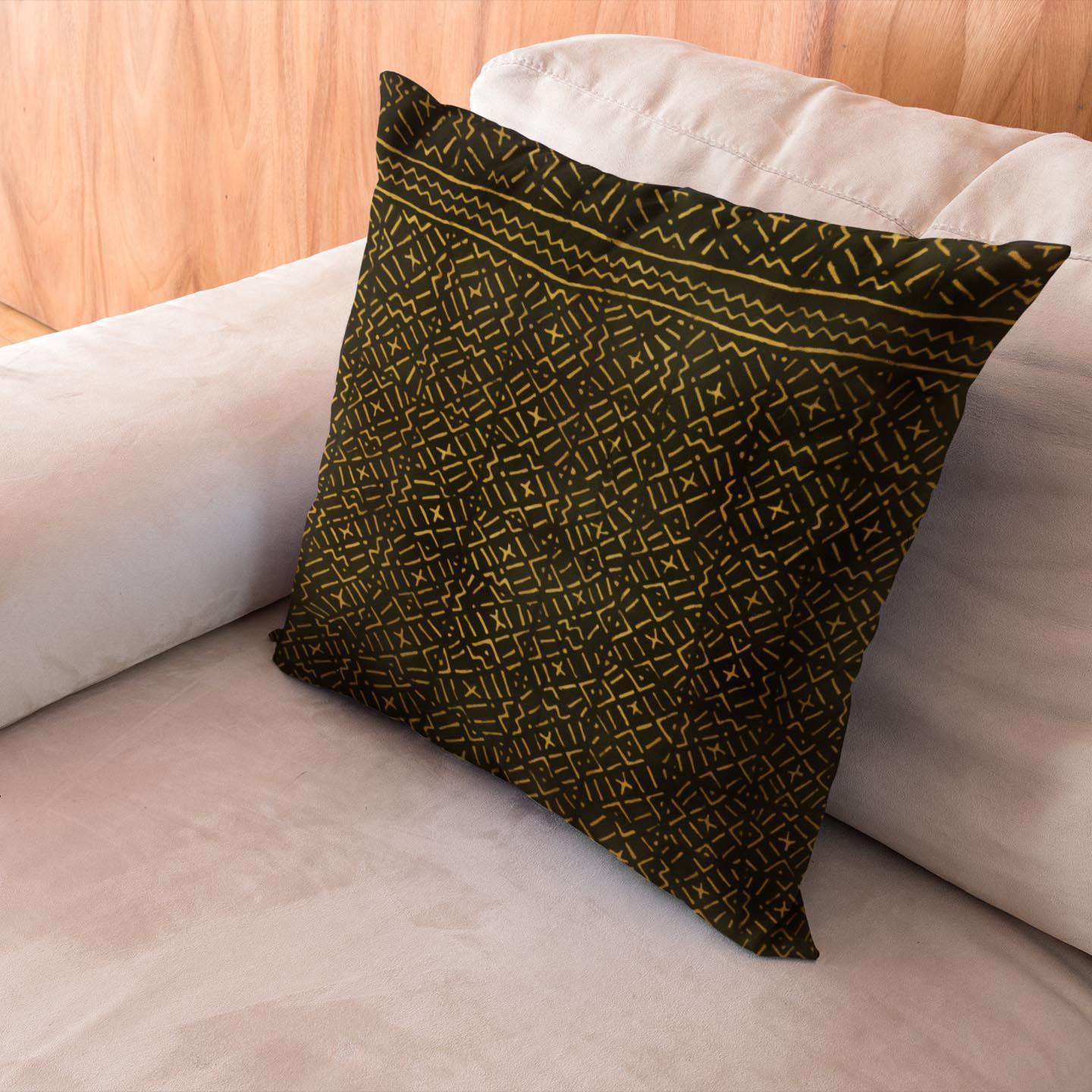 Bogolan (Mali) Inspired Modern-Tribal Pillows | Various Sizes