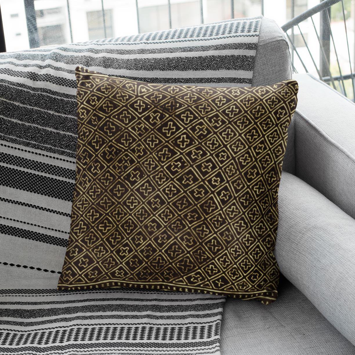 Tribal Pillow Bogolan (Mali) Modern-Tribal Pillows | Various Sizes