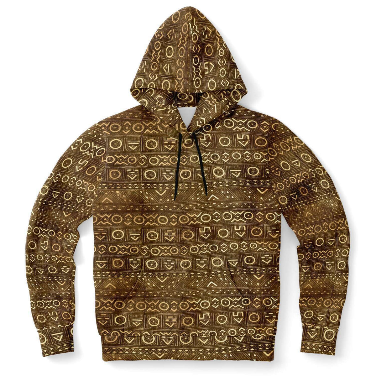 Fashion Hoodie - AOP XS Bogolan Tribal Hoodie, Boho, Kuba, Kilim, Baluch, Ethnic Sweatshirt Jacket Mali Mudcloth African Hippie Pullover Hoodie