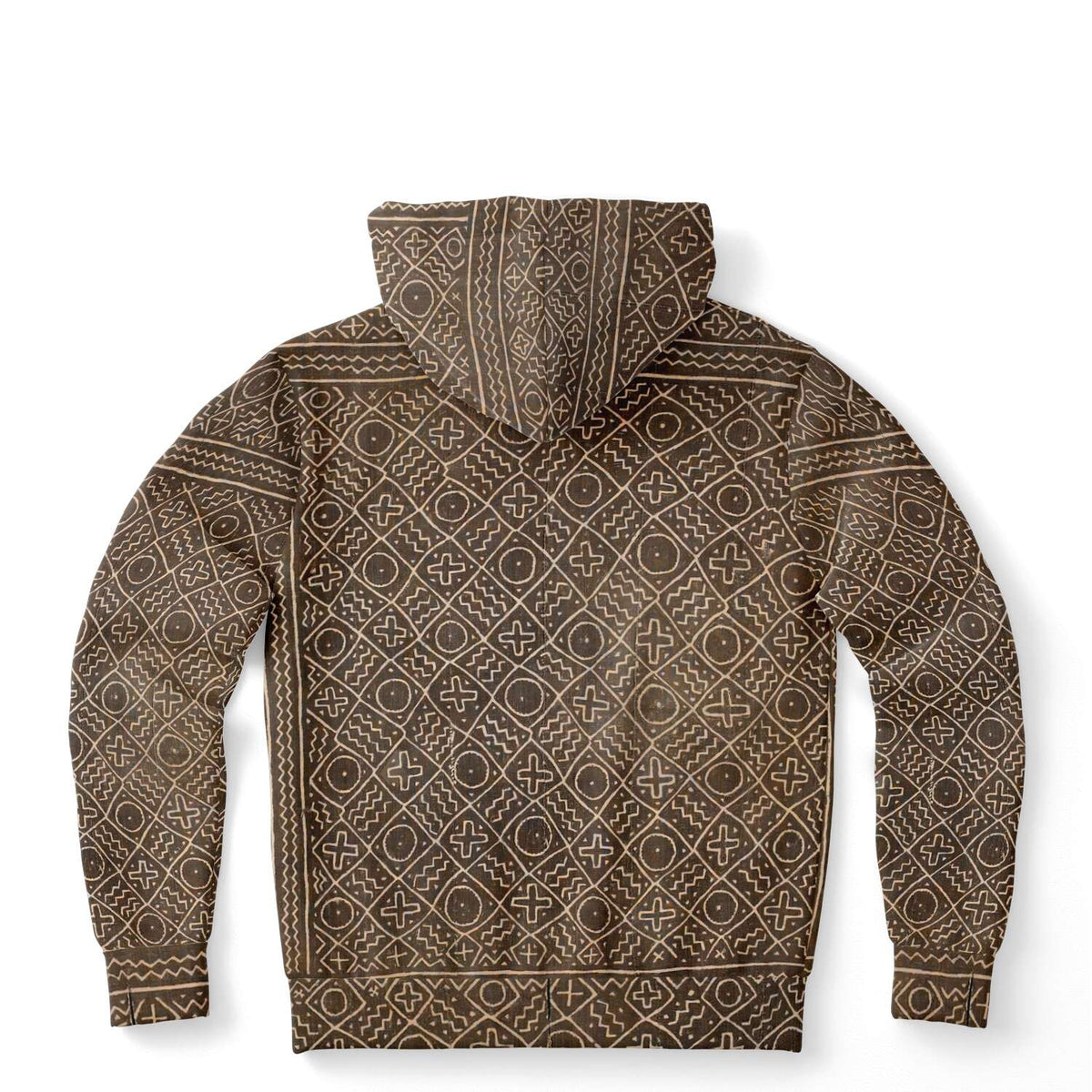 Bogolfinini African Hoodie | Bogolan Mali MudCloth Afrocentric Vintage Kuba Boho Hippie Ethnic Pullover Hoodie