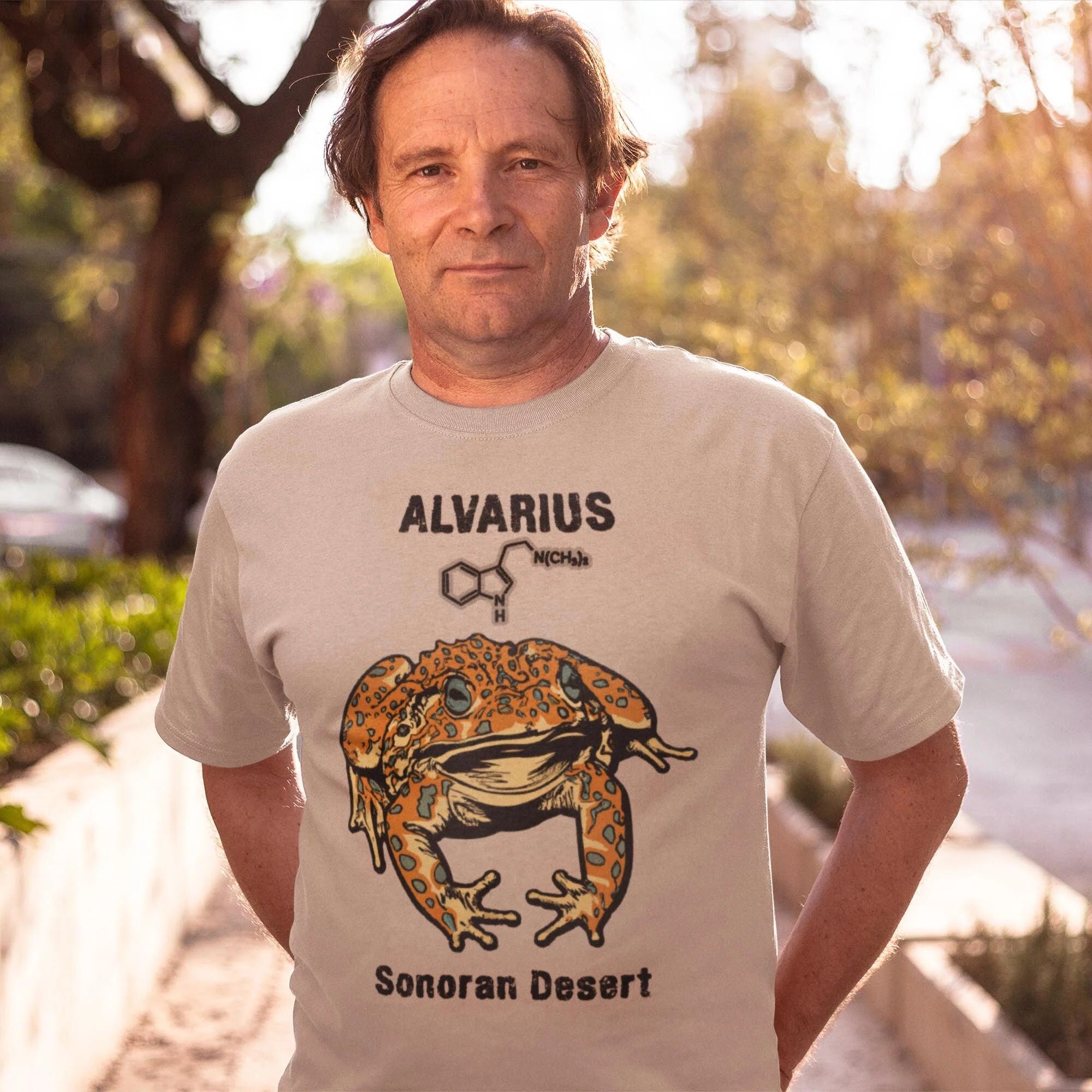 Bufo Alvarius Toad, The Sonoran Desert 5-MeO DMT Psychedelic Frog, Trippy Ayahuasca Weed Chemistry | 420 Spiritual Digital Art T-Shirt Tee