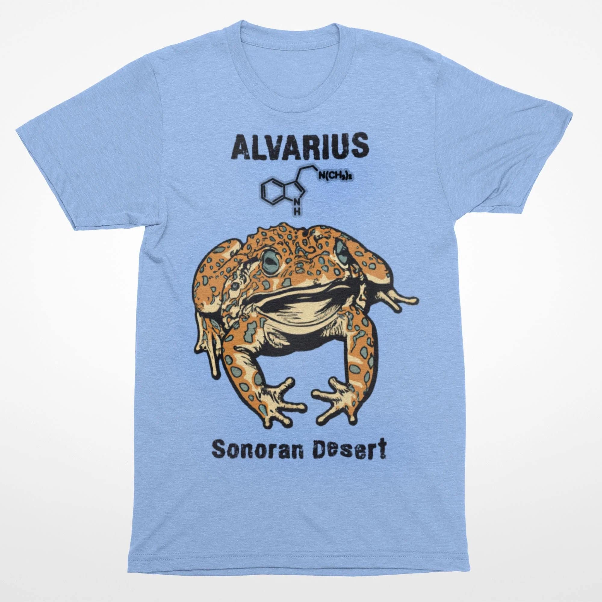 S / Carolina Blue Bufo Alvarius Toad, The Sonoran Desert 5-MeO DMT Psychedelic Frog, Trippy Ayahuasca Weed Chemistry | 420 Spiritual Digital Art T-Shirt Tee