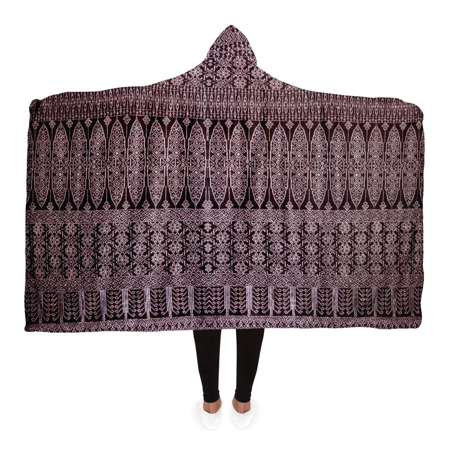 Hooded Blanket - AOP Adult / Premium Sherpa Byzantine Contemporary Hooded Blanket Design