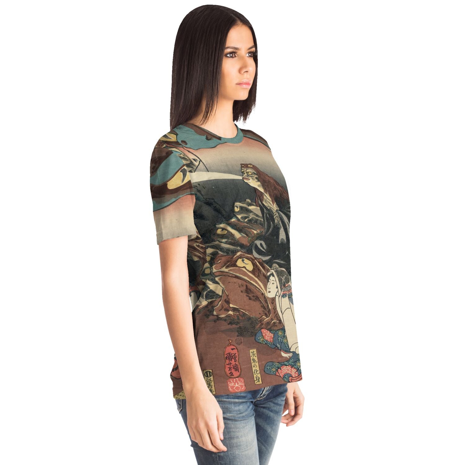 Gama Sennin Frog Magic | Kuniyoshi Utagawa Ukiyo-e Toad Masterpiece | Edo Period Japan All-Over-Print T-Shirt