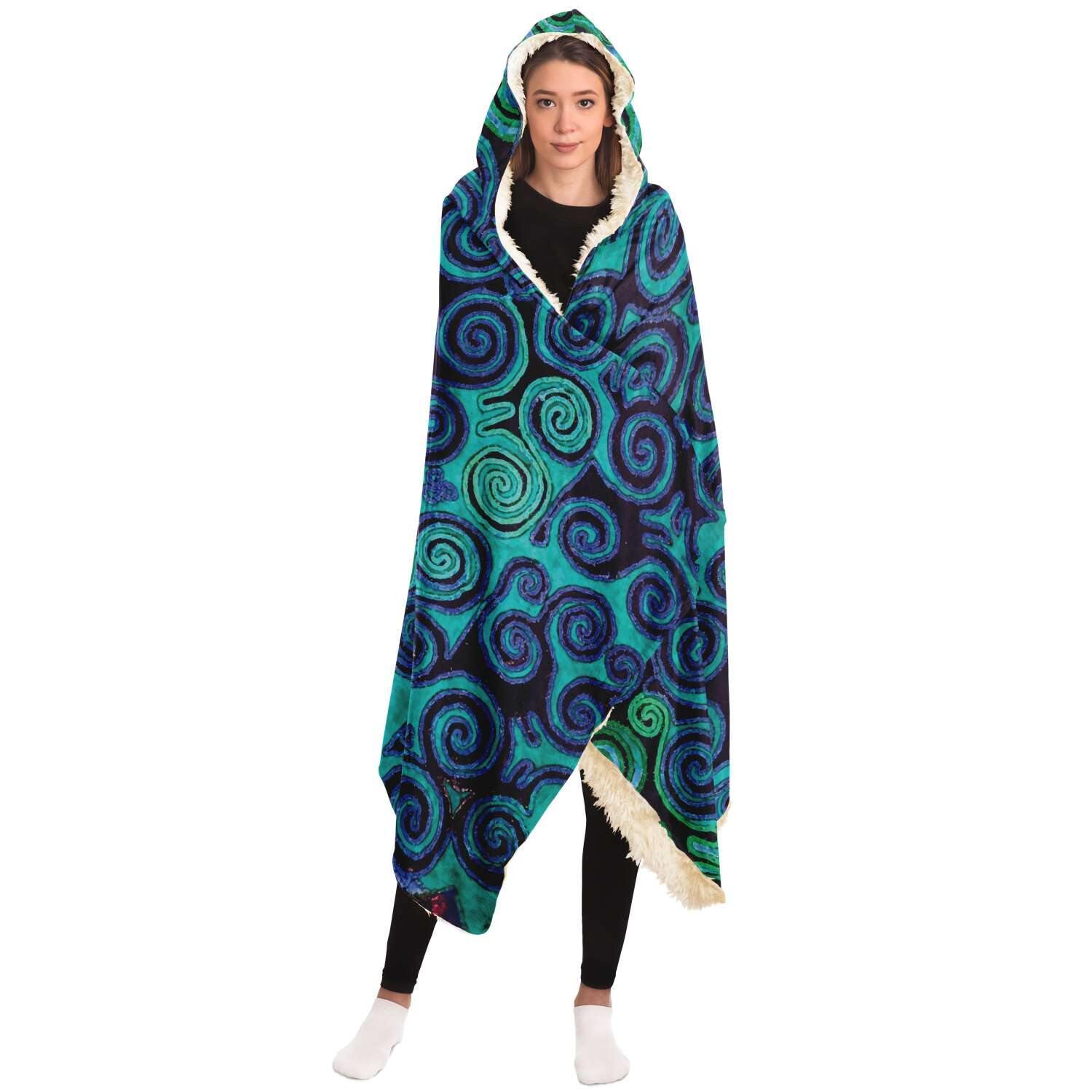 Hooded Blanket - AOP Central Asian Fusion  Hooded Blanket