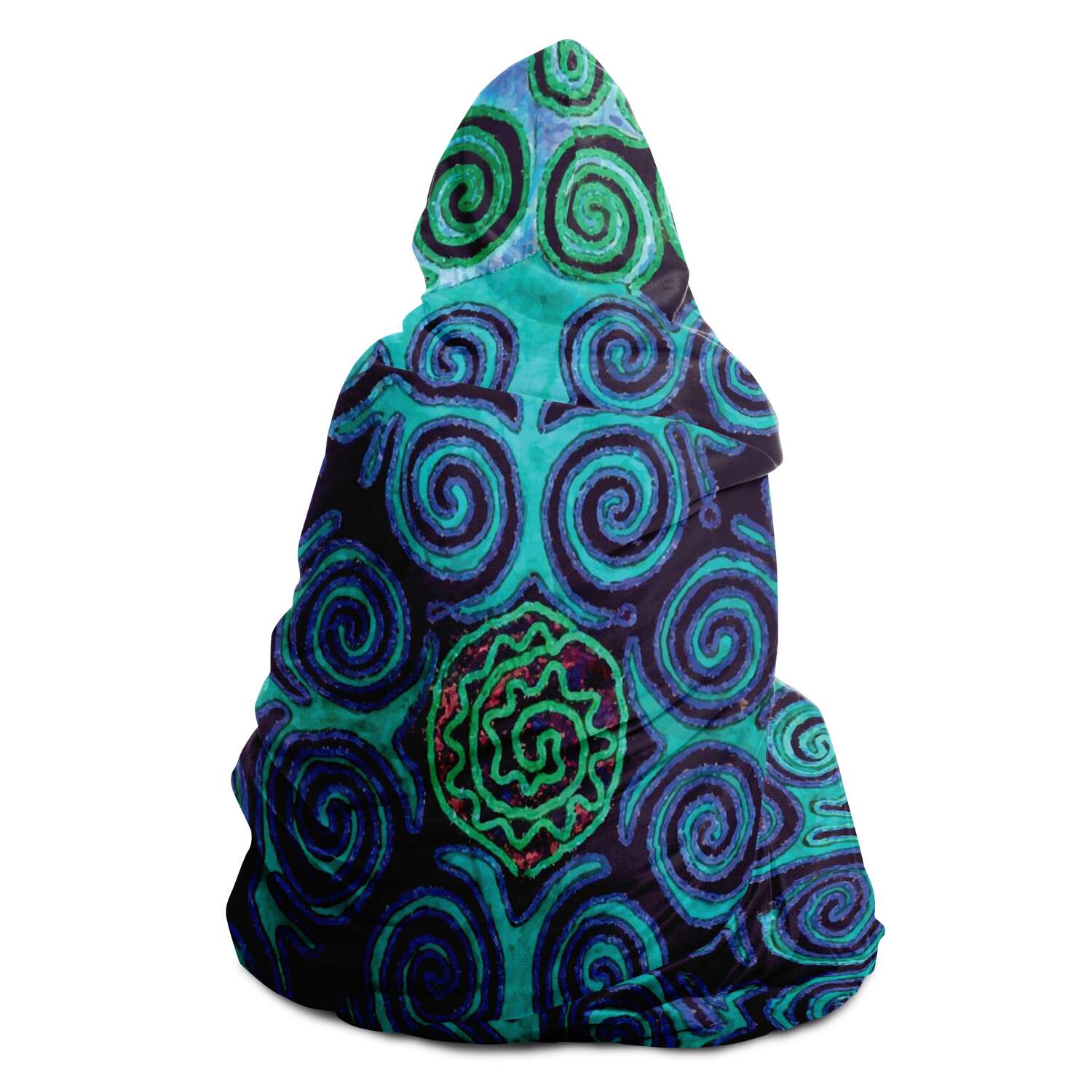 Central Asian Fusion Hooded Blanket