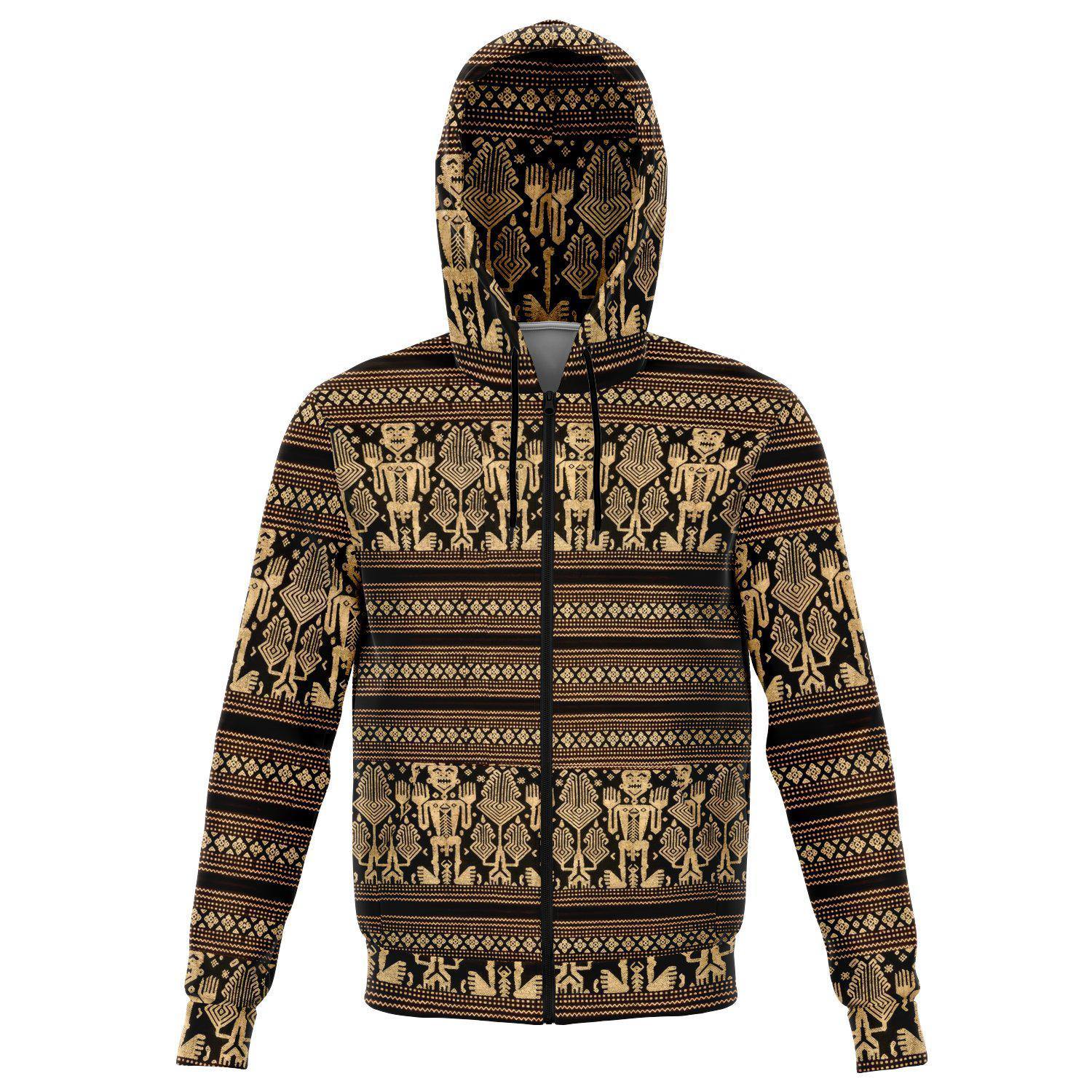 Tribal Hoodie XS Ceremonial Ikat Design, Sumba, Indonesia | Tribal Hoodie