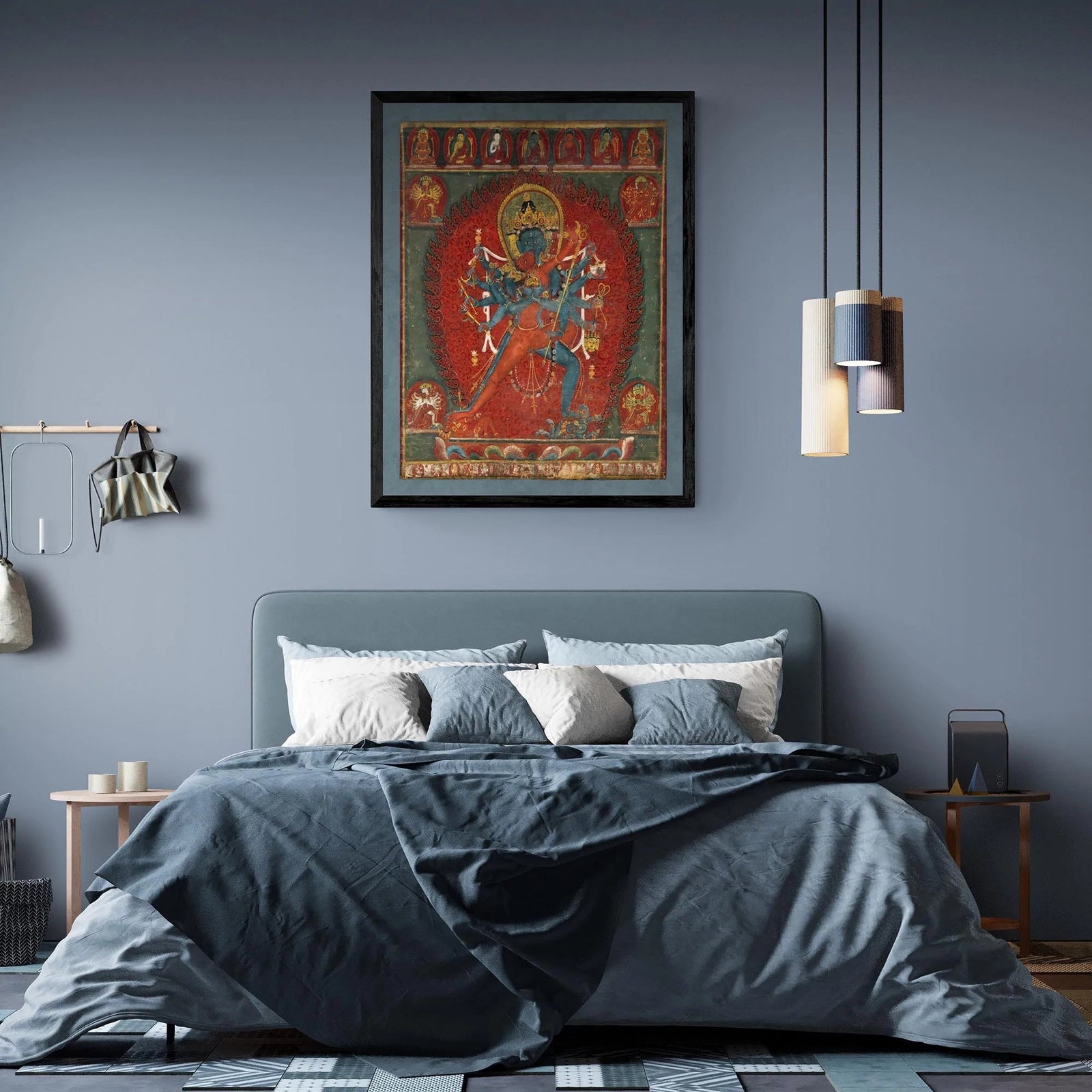 Chakrasamvara and Vajravahi Hindu and Buddhist Deities Tantric Antique Indian Vintage Fine Art Print