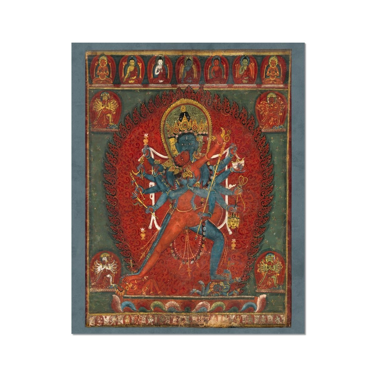 Chakrasamvara and Vajravahi Hindu and Buddhist Deities Tantric Antique Indian Vintage Fine Art Print