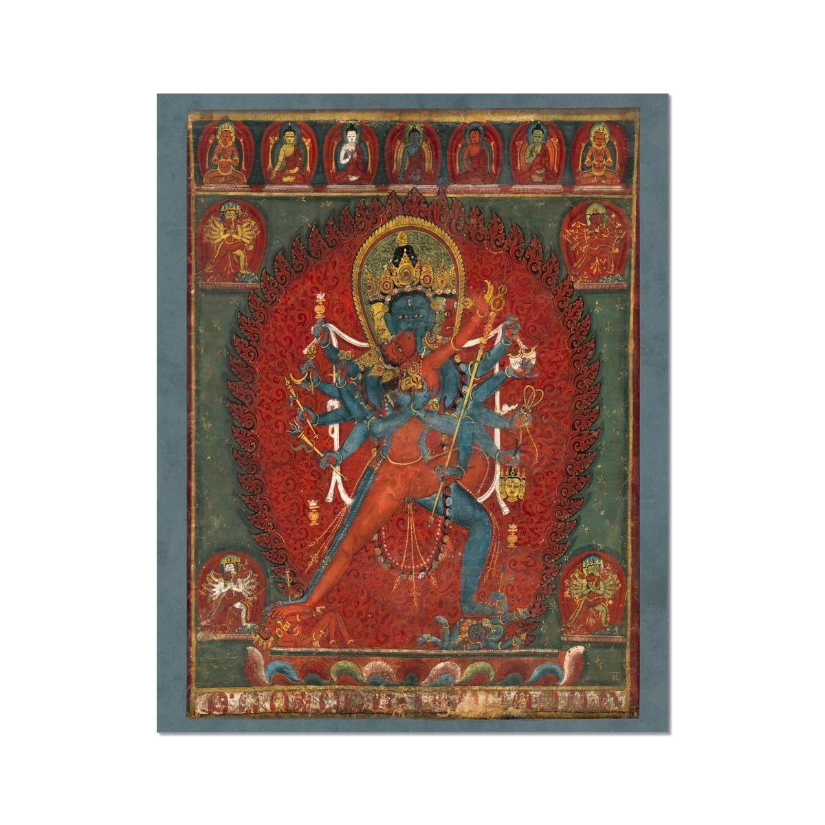 Fine art 16"x20" Chakrasamvara and Vajravahi Hindu and Buddhist Deities Tantric Antique Indian Vintage Fine Art Print